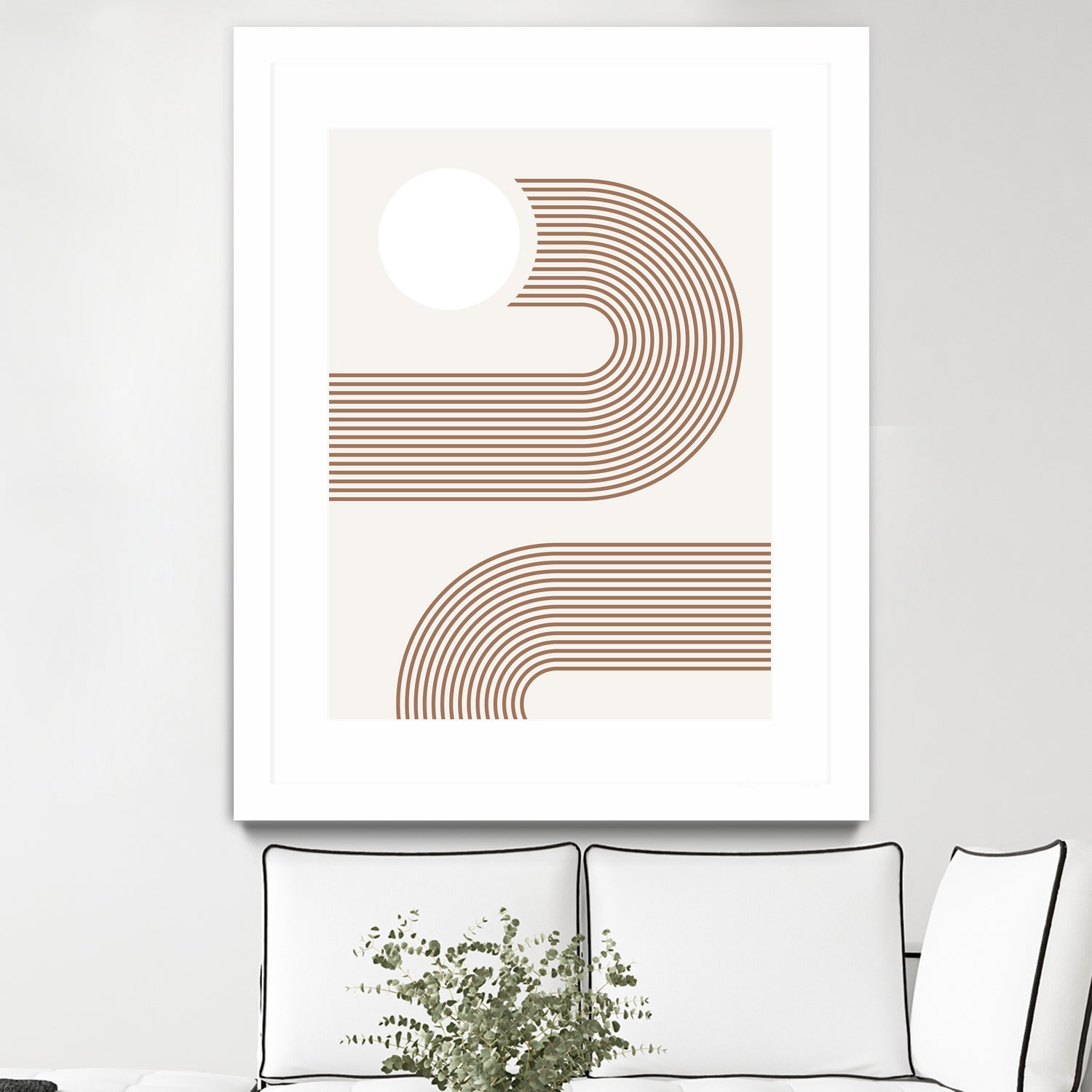 Beige Arc Poster by Elena Ristova on GIANT ART - abstract abstract