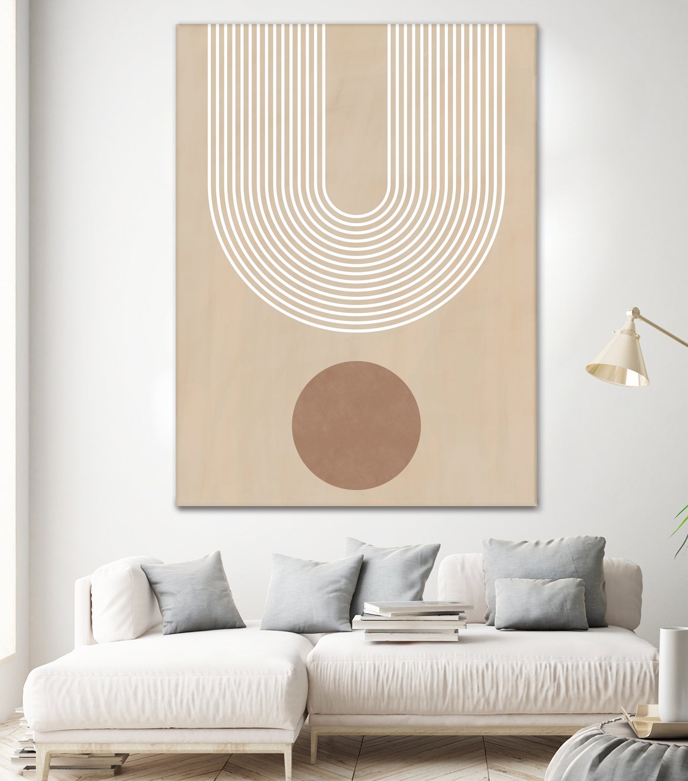 Beige Arc Poster by Elena Ristova on GIANT ART - abstract abstract