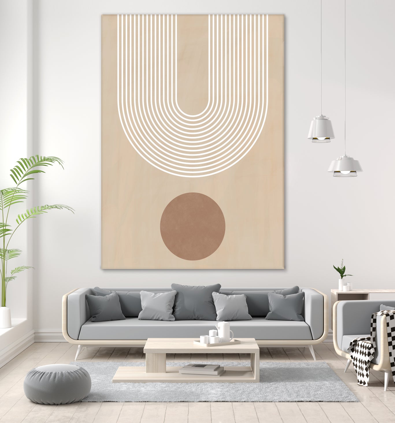 Beige Arc Poster by Elena Ristova on GIANT ART - abstract abstract