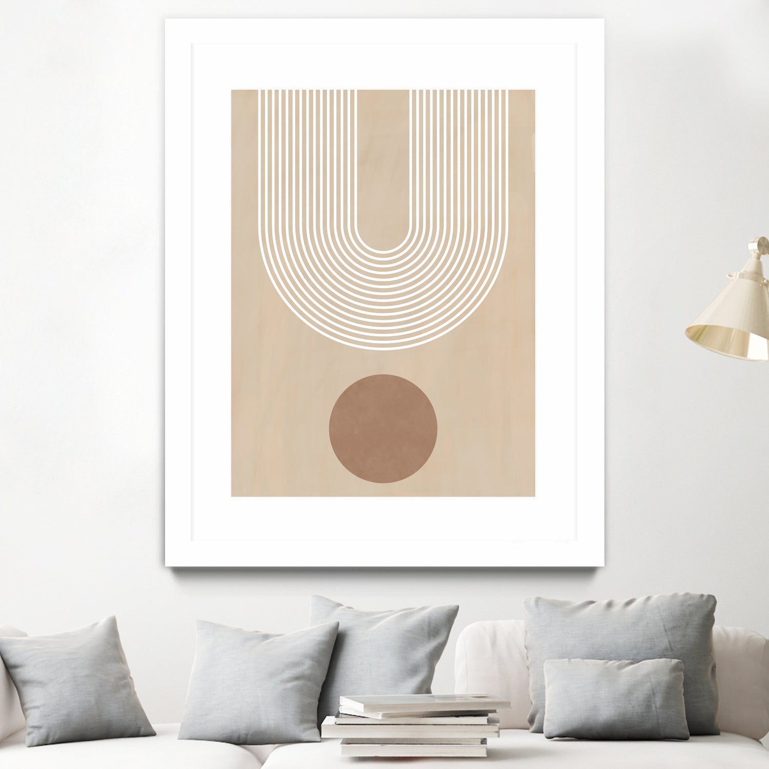 Beige Arc Poster by Elena Ristova on GIANT ART - abstract abstract