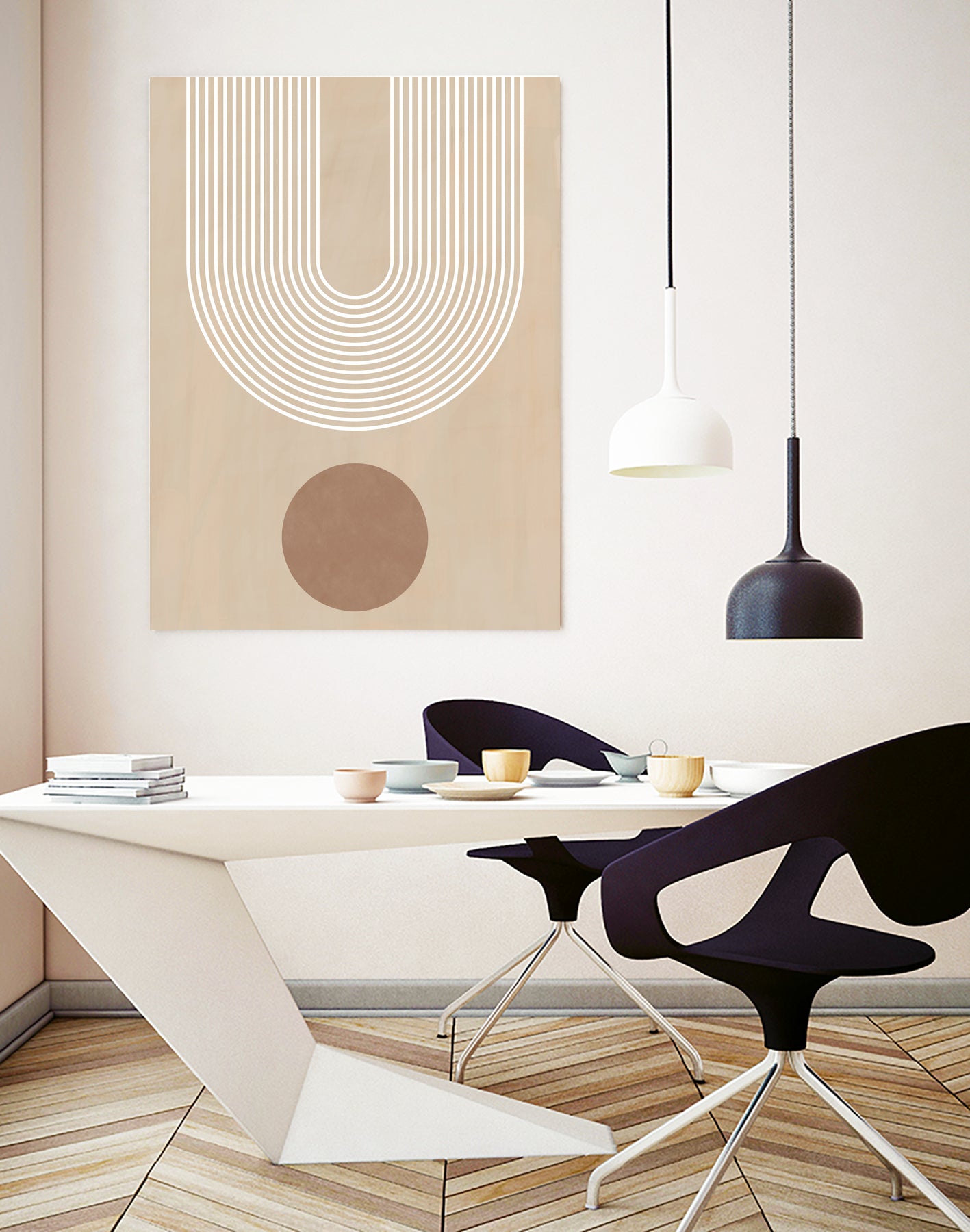 Beige Arc Poster by Elena Ristova on GIANT ART - abstract abstract