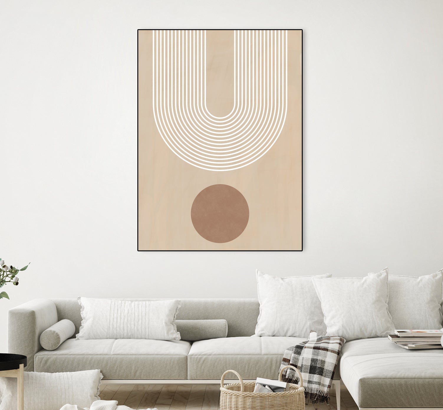 Beige Arc Poster by Elena Ristova on GIANT ART - abstract abstract