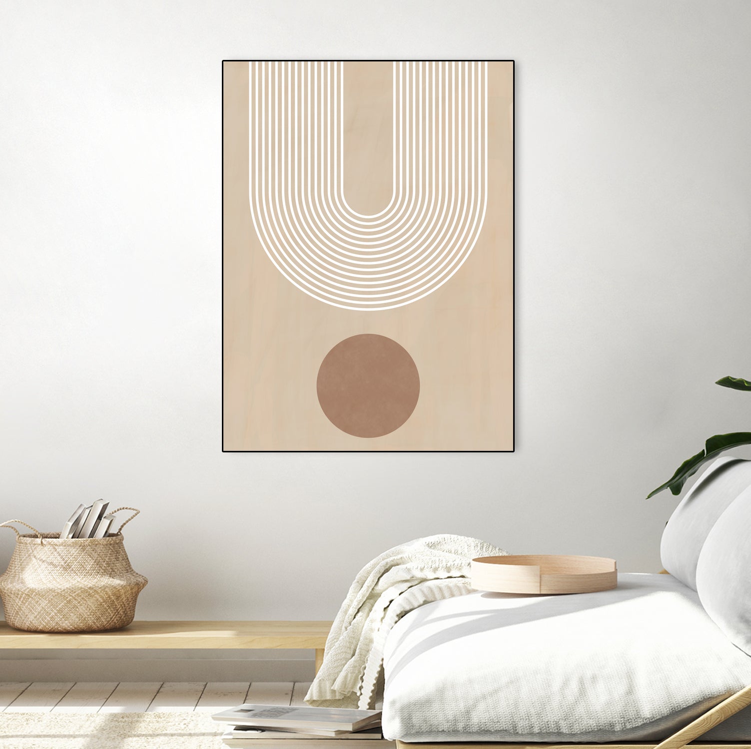 Beige Arc Poster by Elena Ristova on GIANT ART - abstract abstract