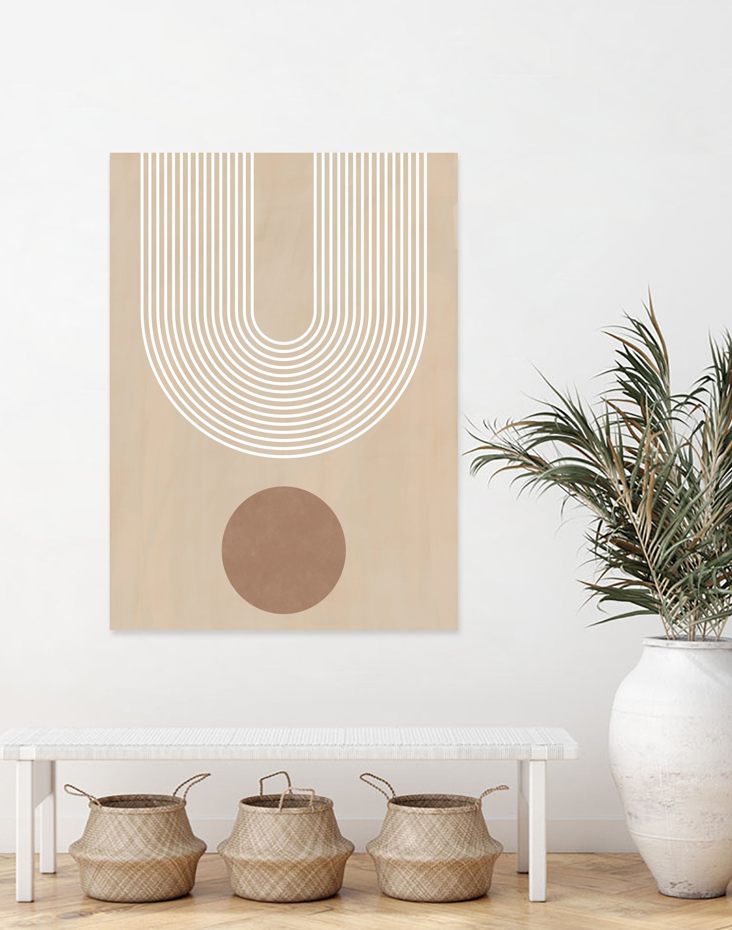 Beige Arc Poster by Elena Ristova on GIANT ART - abstract abstract