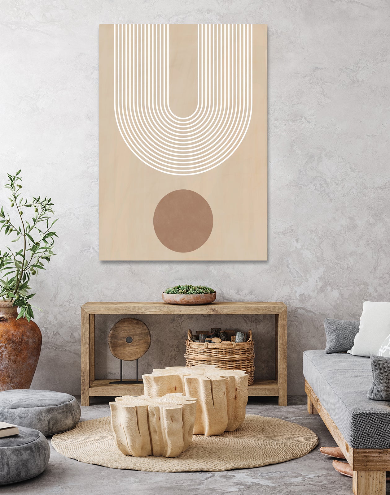 Beige Arc Poster by Elena Ristova on GIANT ART - abstract abstract