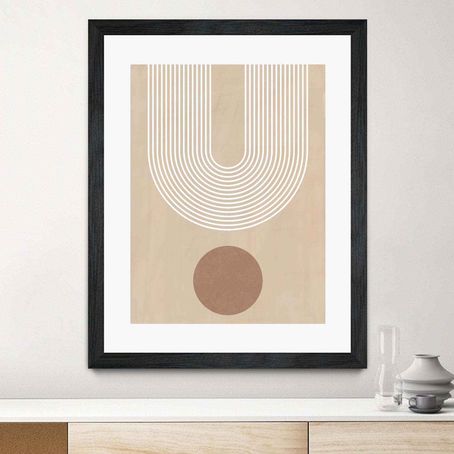 Beige Arc Poster by Elena Ristova on GIANT ART - abstract abstract