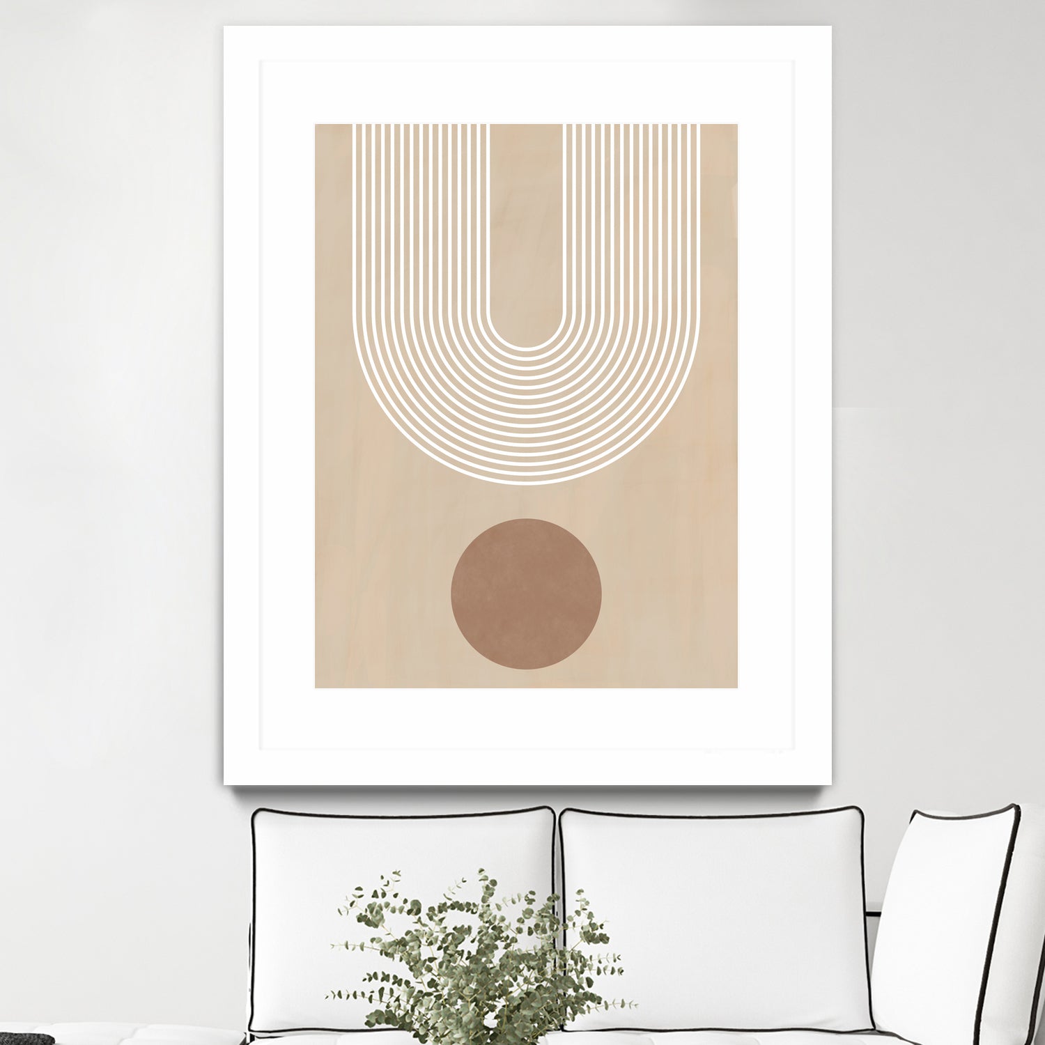 Beige Arc Poster by Elena Ristova on GIANT ART - abstract abstract