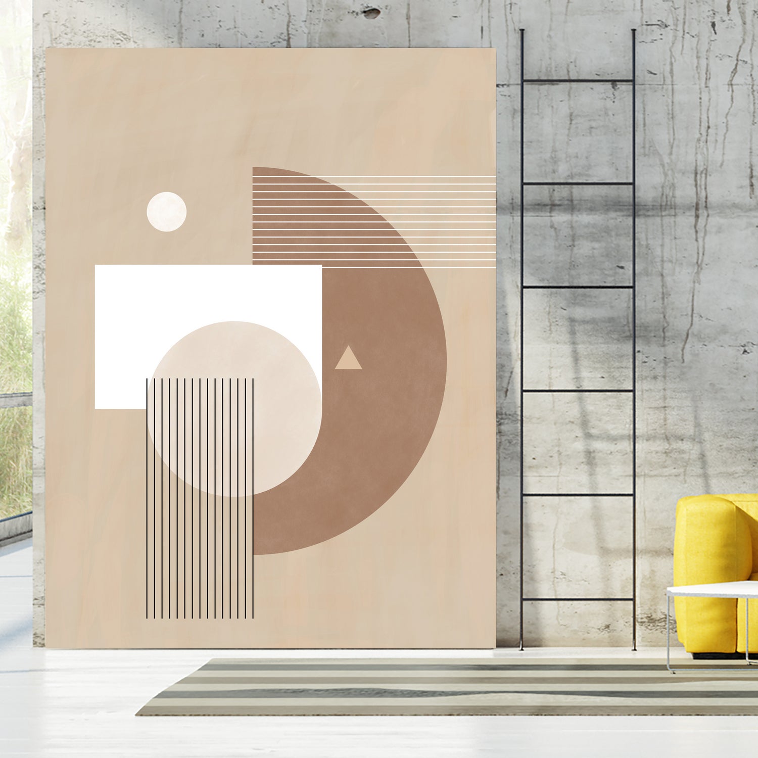 Neutral Semicircles Poster by Elena Ristova on GIANT ART - abstract abstract