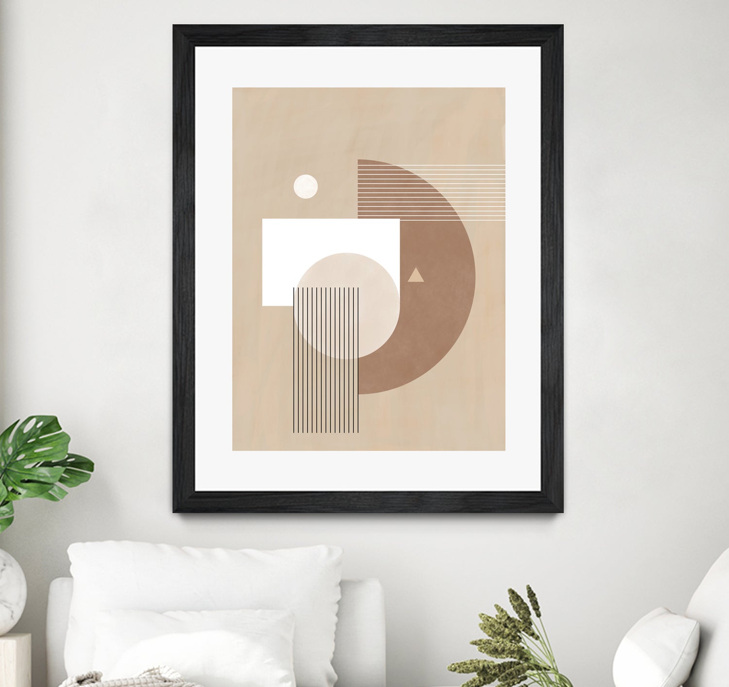Neutral Semicircles Poster by Elena Ristova on GIANT ART - abstract abstract