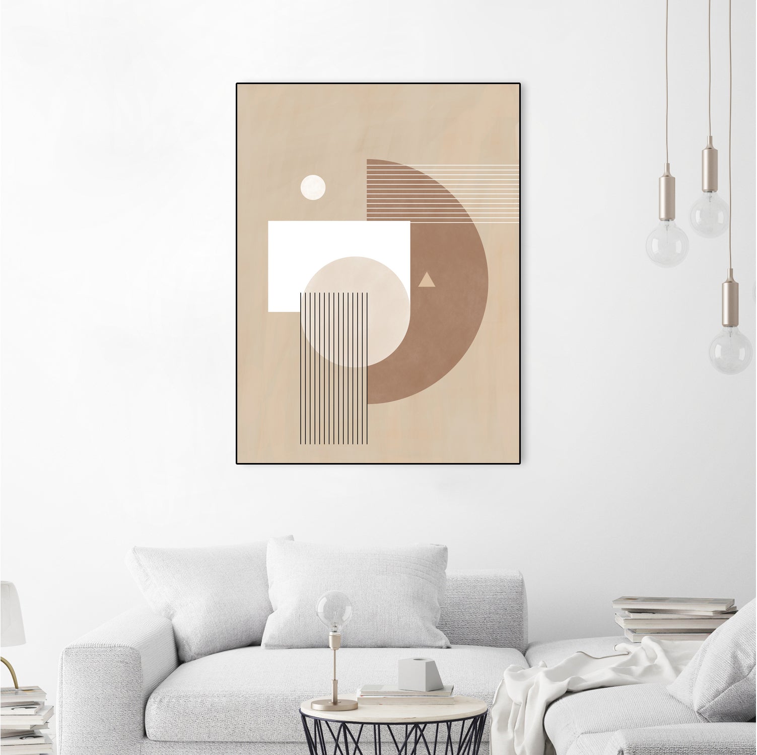 Neutral Semicircles Poster by Elena Ristova on GIANT ART - abstract abstract