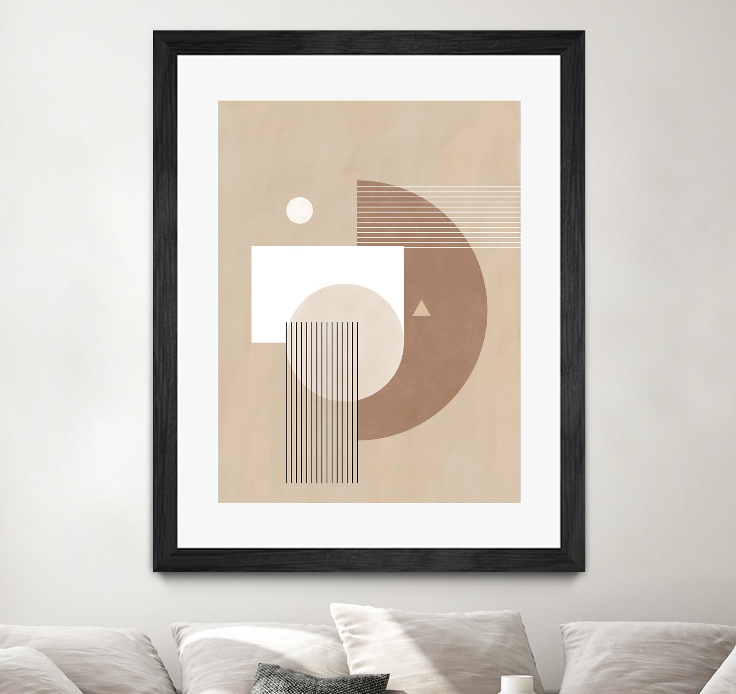Neutral Semicircles Poster by Elena Ristova on GIANT ART - abstract abstract