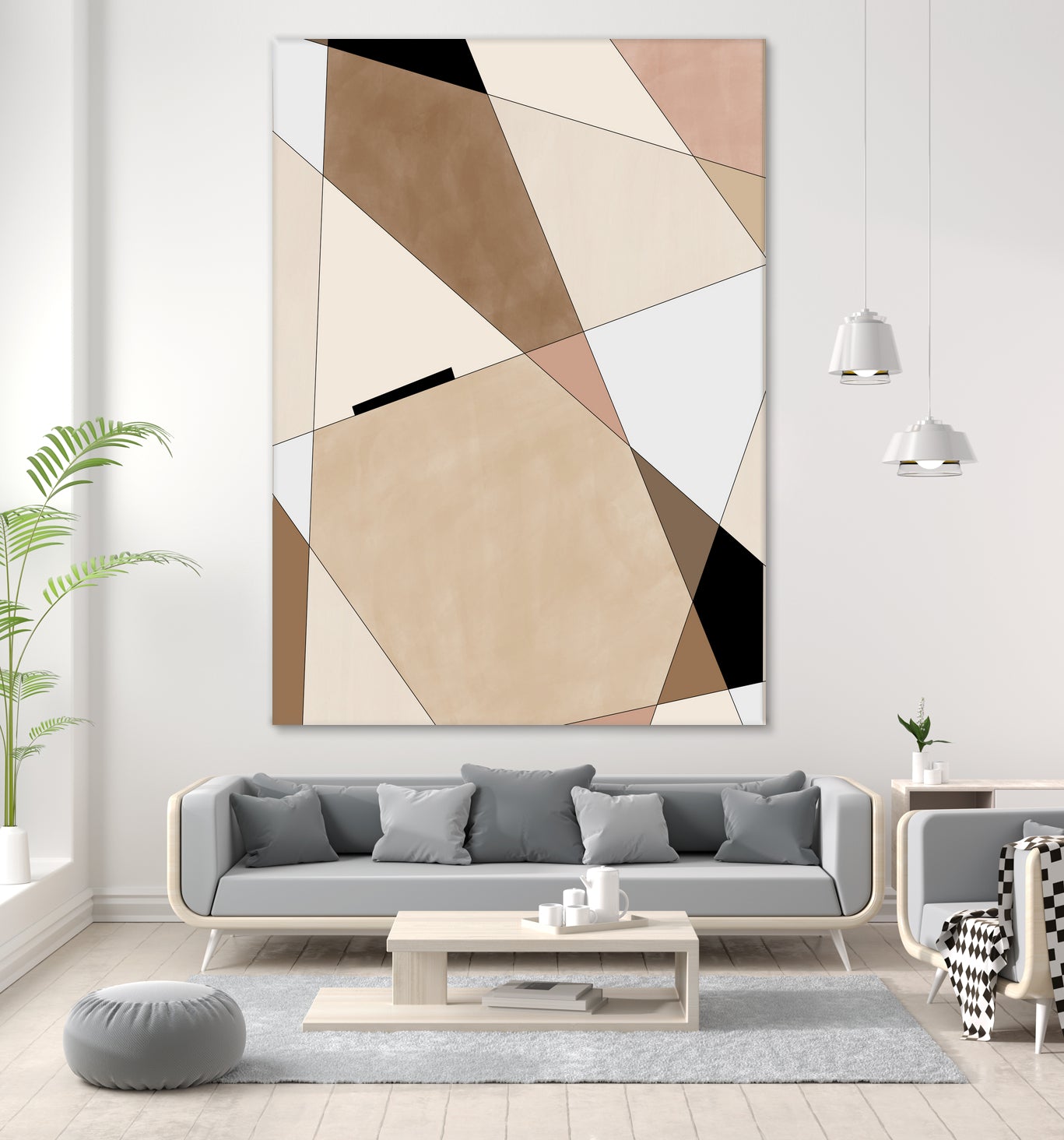 Geometric Beige art No.1 by Elena on GIANT ART - illustration beige