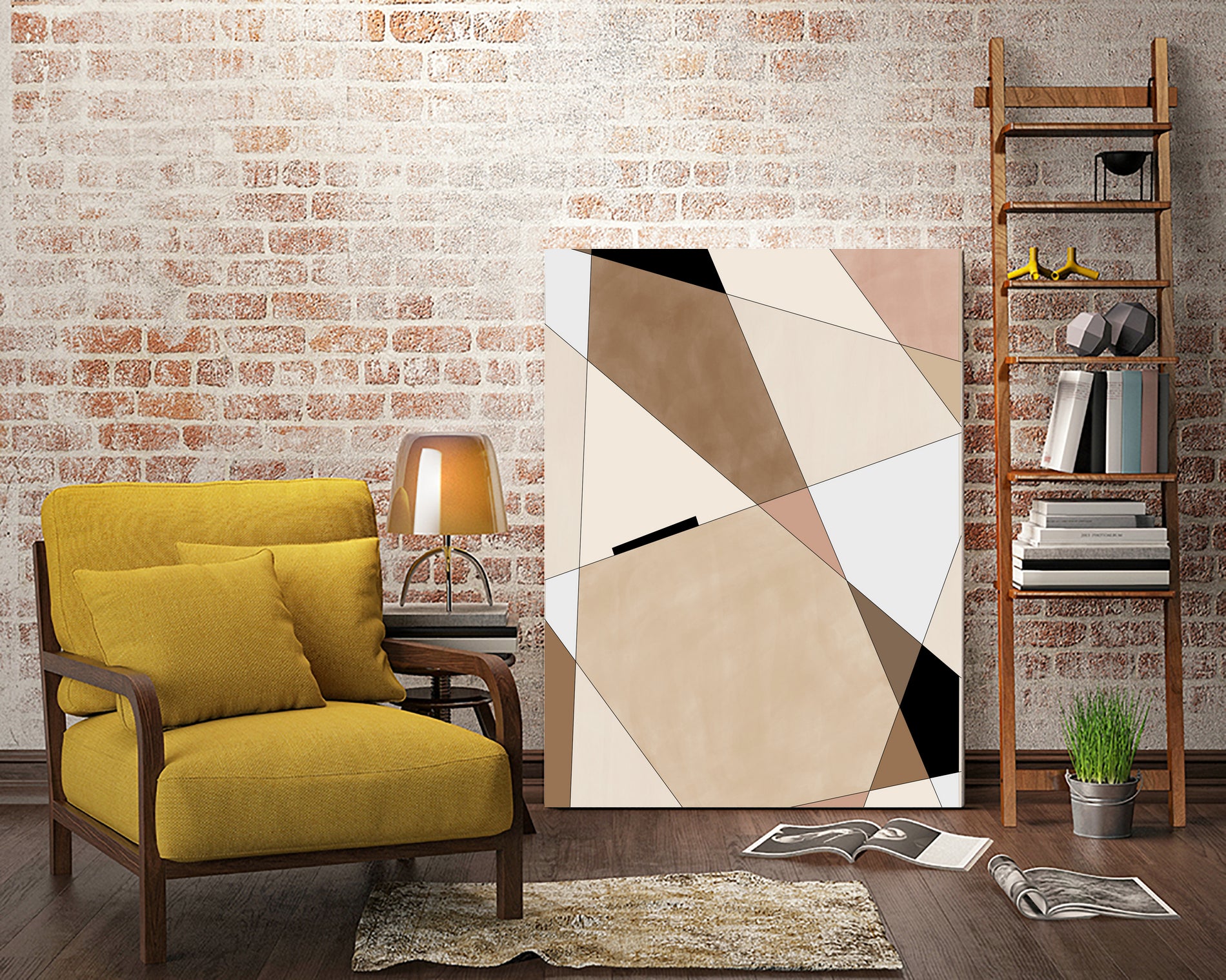 Geometric Beige art No.1 by Elena on GIANT ART - illustration beige