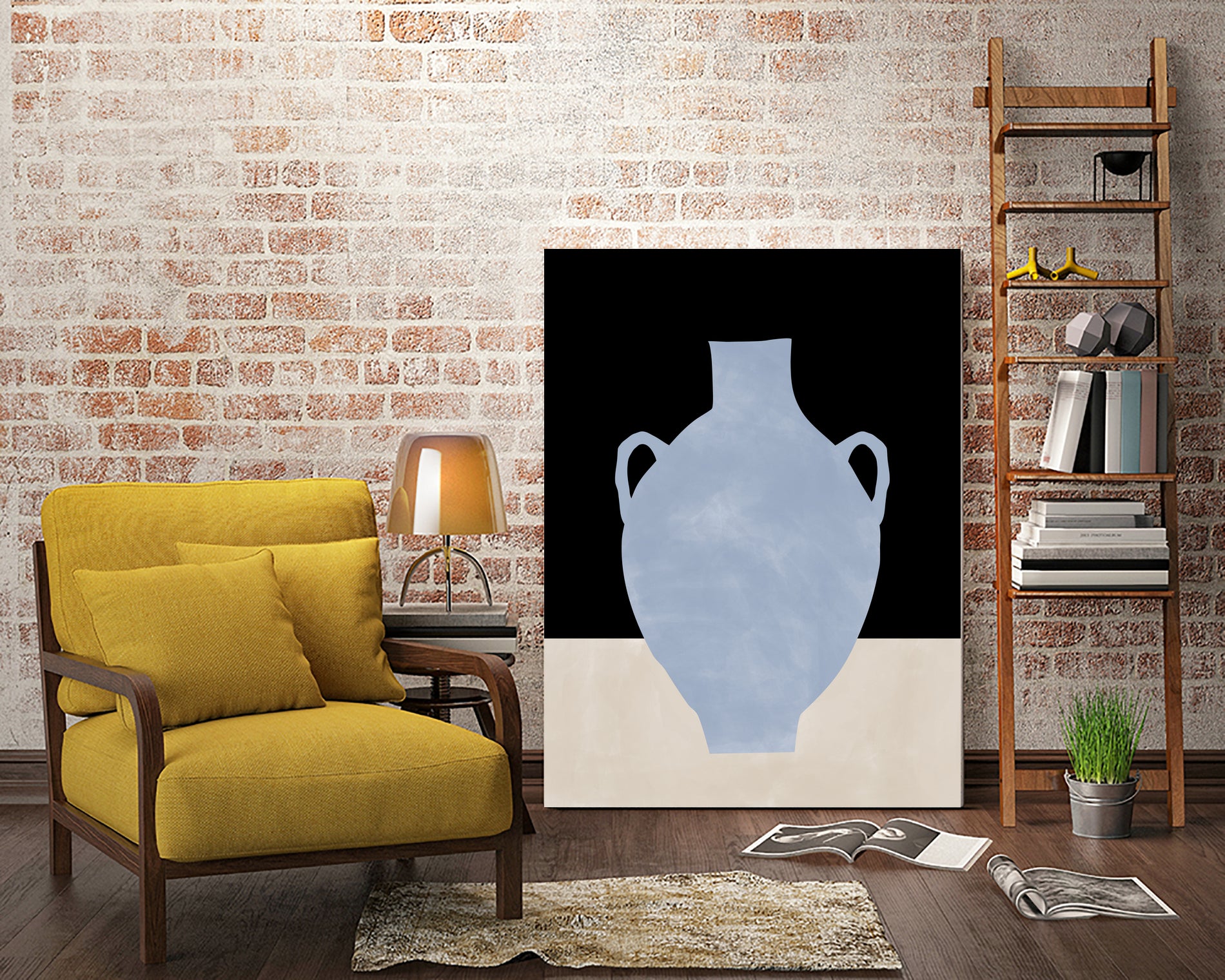 3x4 Aspectratio Indigo34 by Elena on GIANT ART - illustration vase