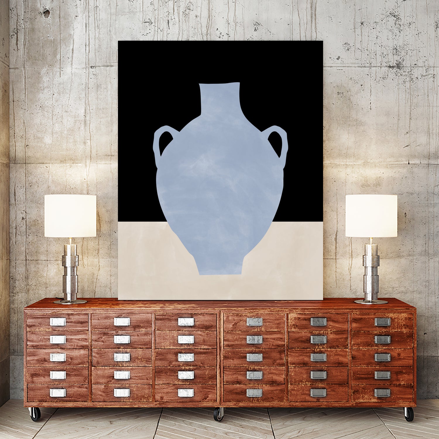 3x4 Aspectratio Indigo34 by Elena on GIANT ART - illustration vase