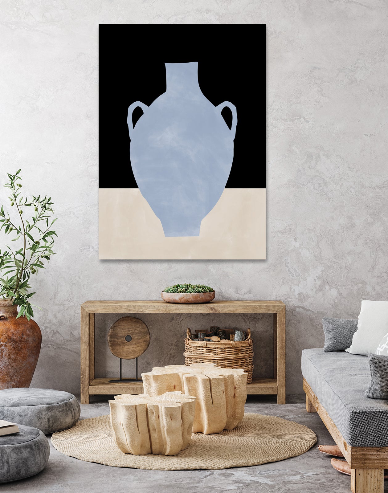 3x4 Aspectratio Indigo34 by Elena on GIANT ART - illustration vase