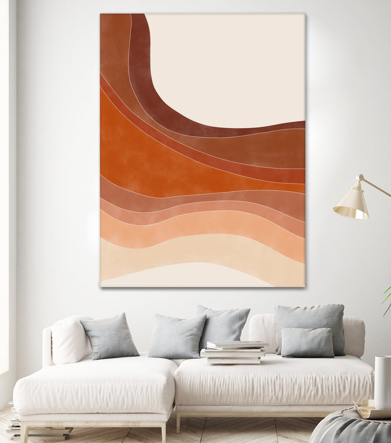Layered Bands In Earthy Tones by Elena Ristova on GIANT ART - abstract abstract