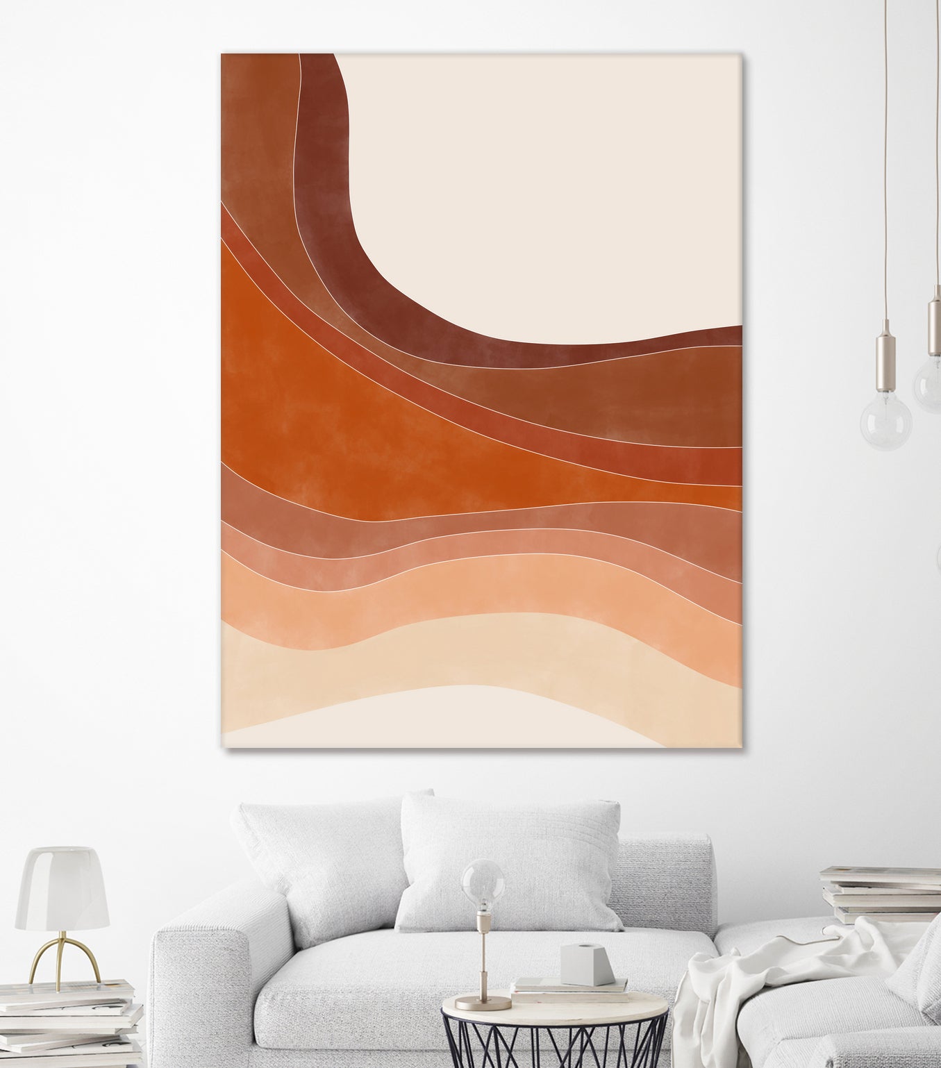 Layered Bands In Earthy Tones by Elena Ristova on GIANT ART - abstract abstract