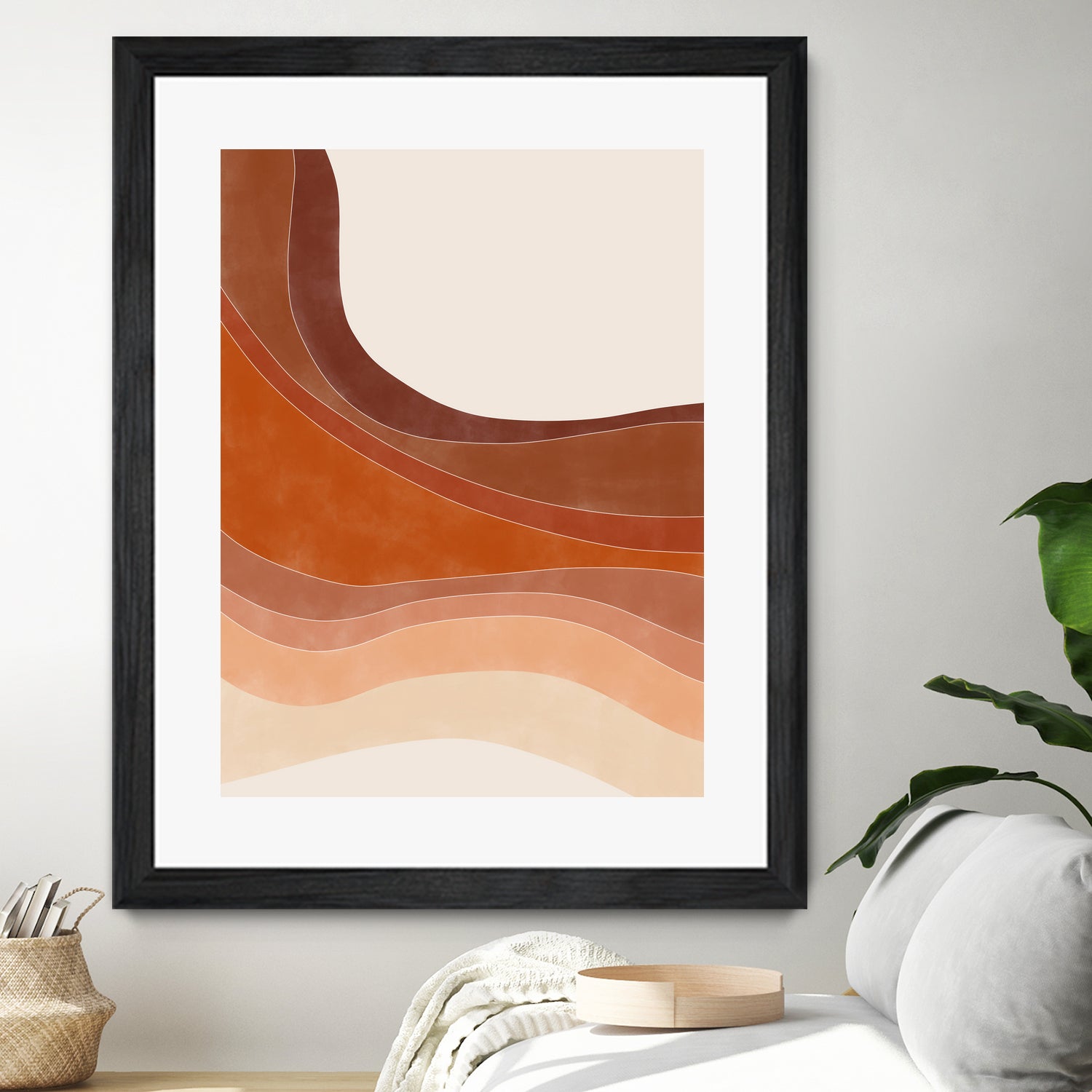 Layered Bands In Earthy Tones by Elena Ristova on GIANT ART - abstract abstract