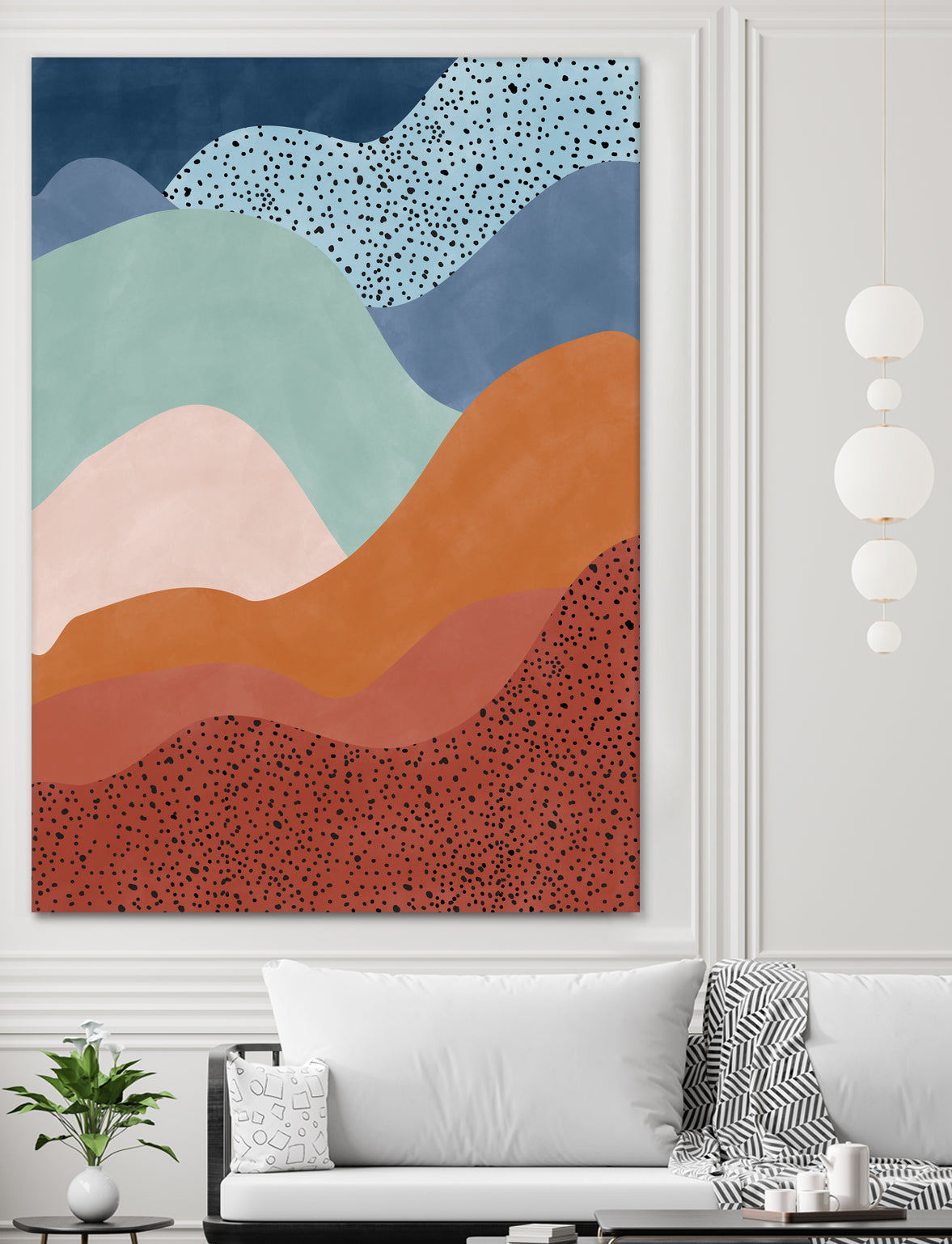 Colorful Wave Scape by Elena Ristova on GIANT ART - abstract abstract