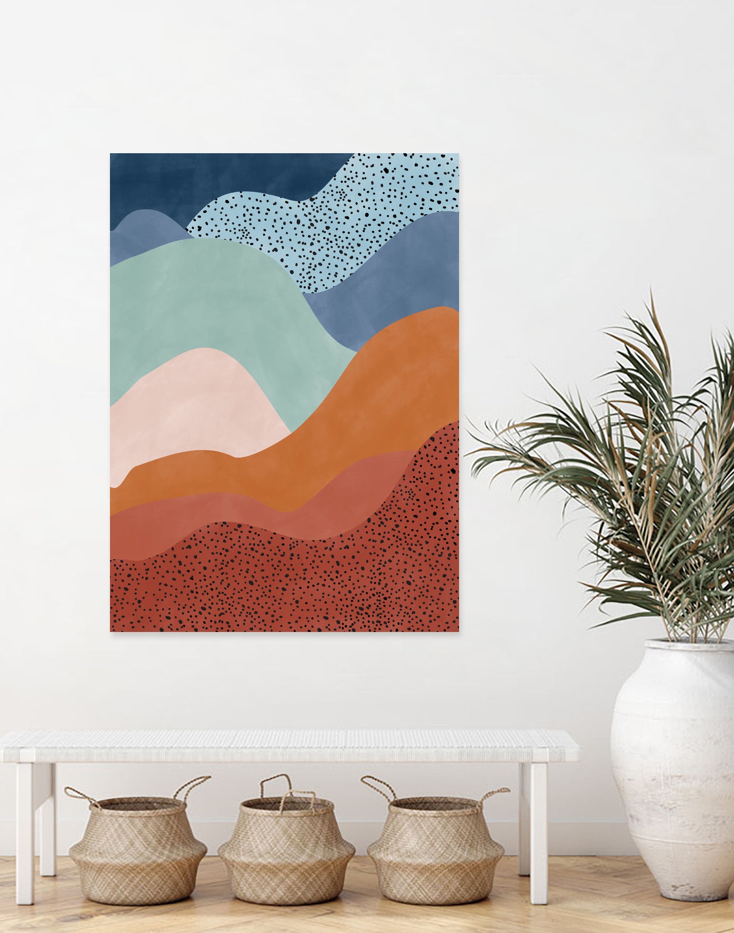 Colorful Wave Scape by Elena Ristova on GIANT ART - abstract abstract