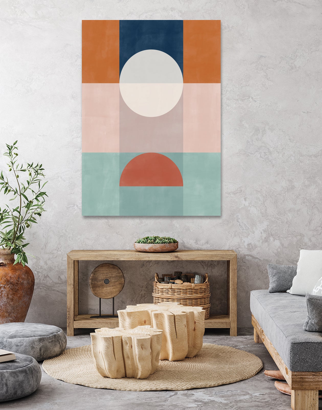 Abstract Geometric Artwork With Earthy Tones by Elena Ristova on GIANT ART - abstract abstract