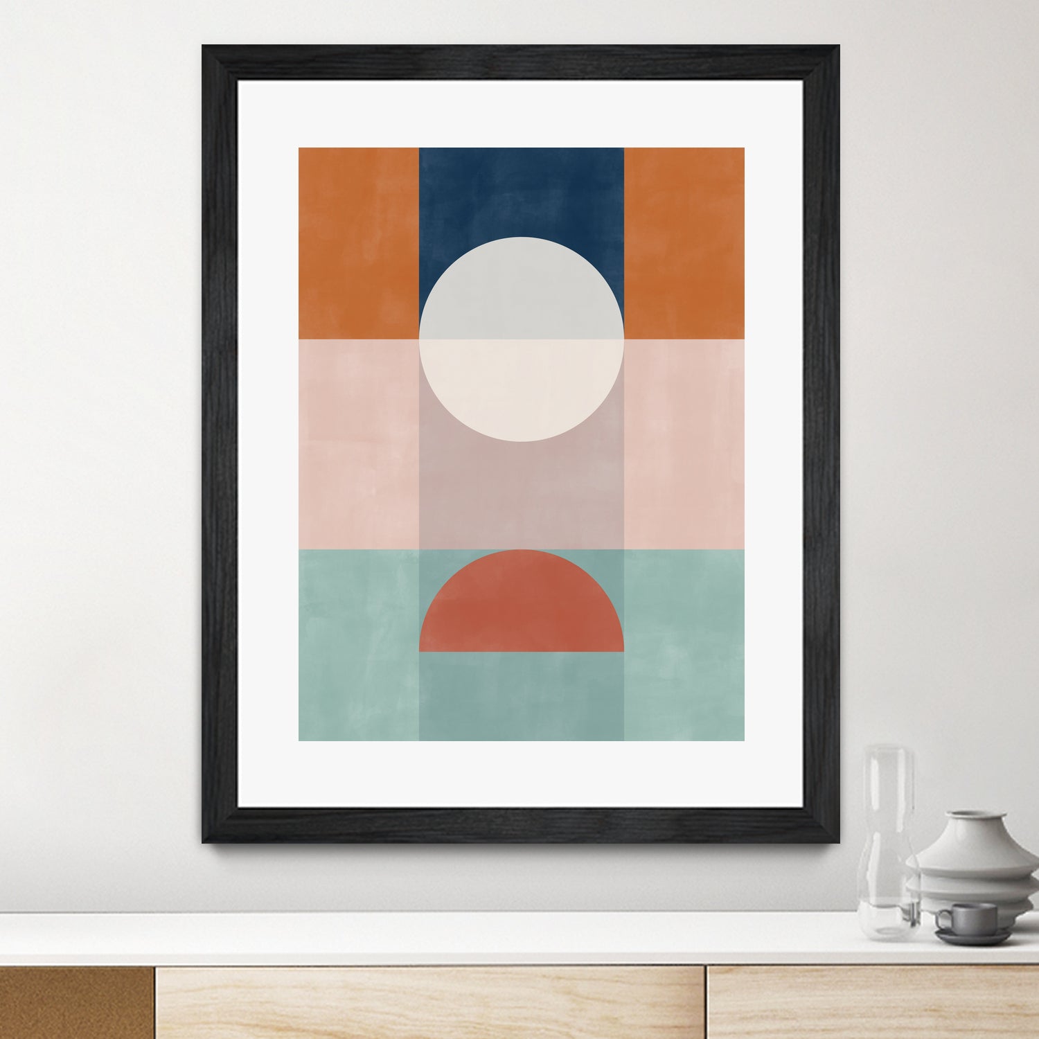 Abstract Geometric Artwork With Earthy Tones by Elena Ristova on GIANT ART - abstract abstract