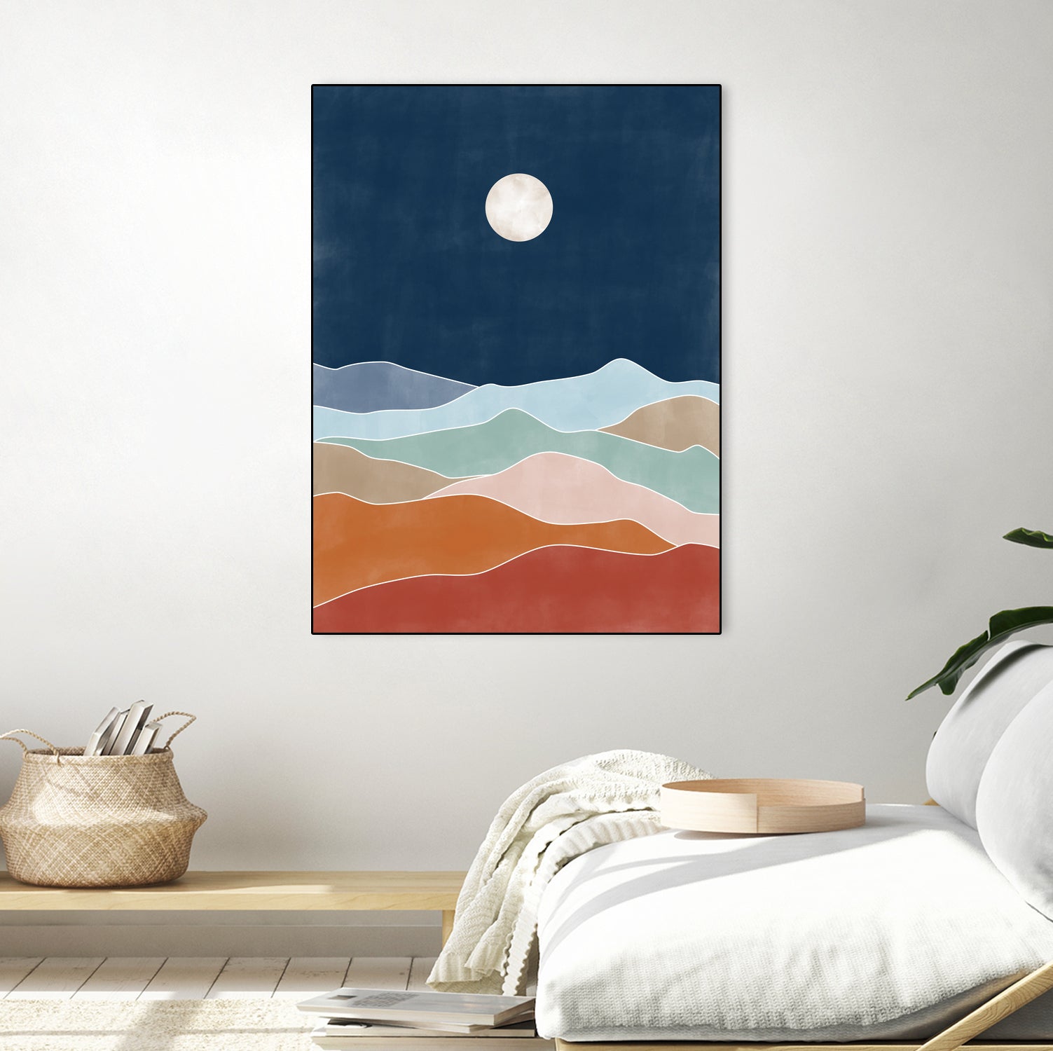 Moonlit Hill Scape by Elena Ristova on GIANT ART - abstract abstract