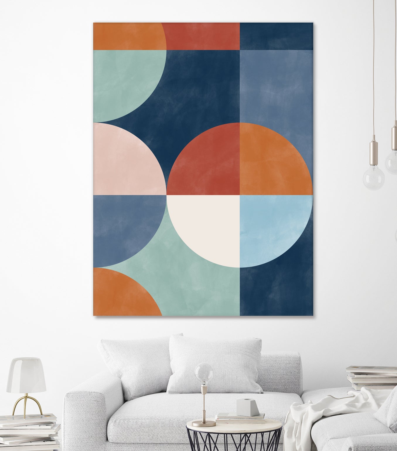 Geometric Shapes With Bold Circles by Elena Ristova on GIANT ART - abstract abstract