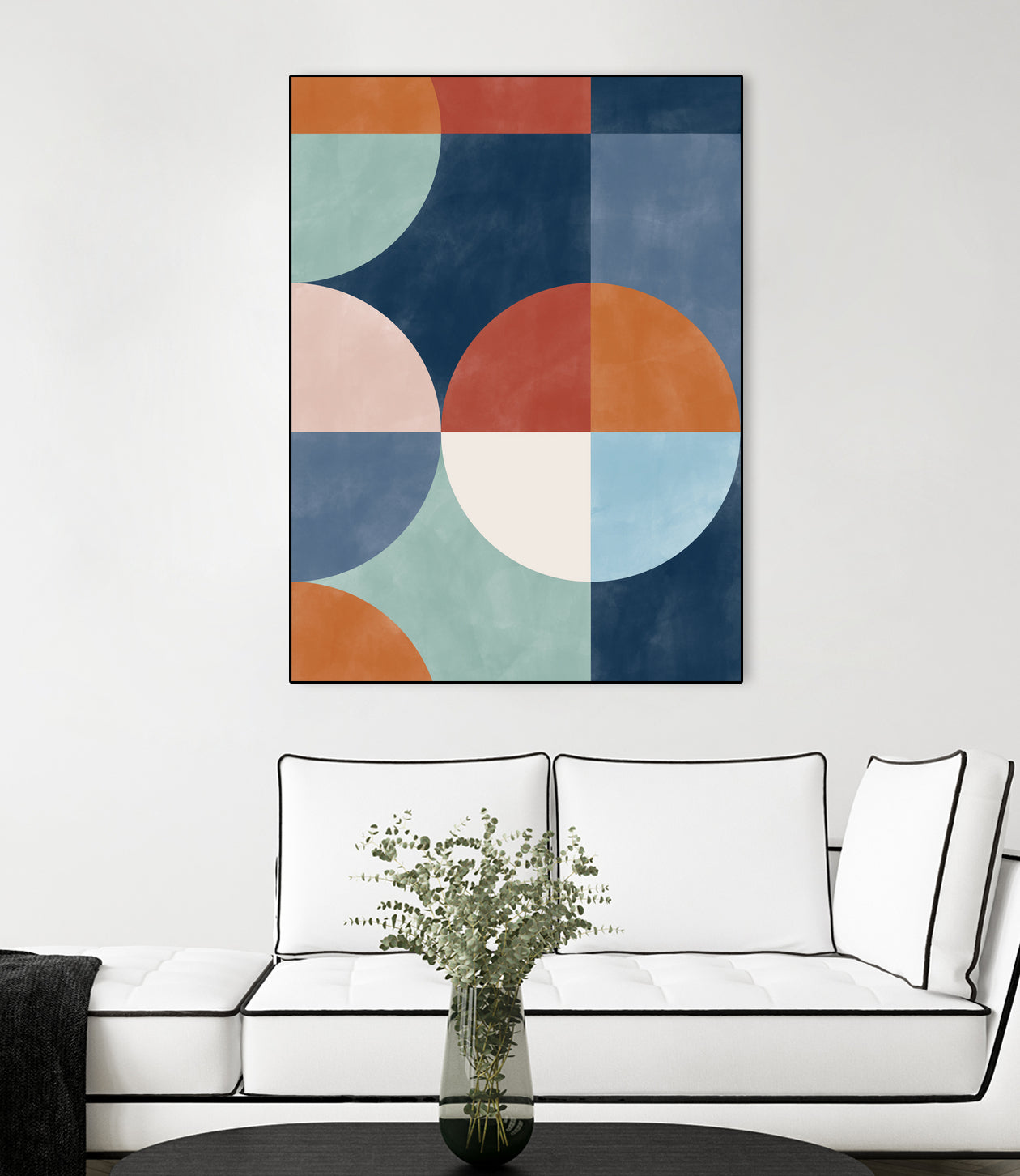 Geometric Shapes With Bold Circles by Elena Ristova on GIANT ART - abstract abstract