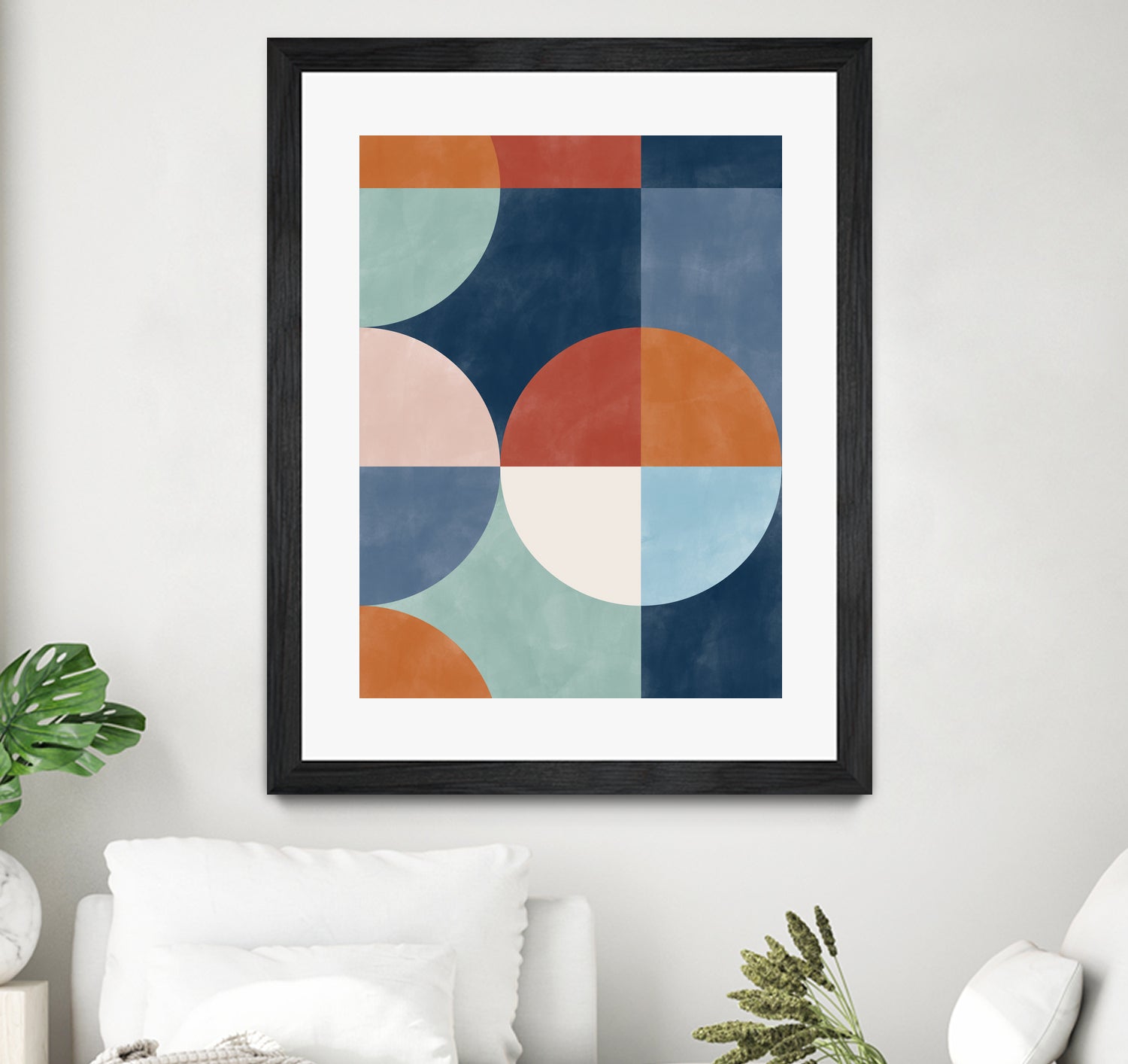 Geometric Shapes With Bold Circles by Elena Ristova on GIANT ART - abstract abstract