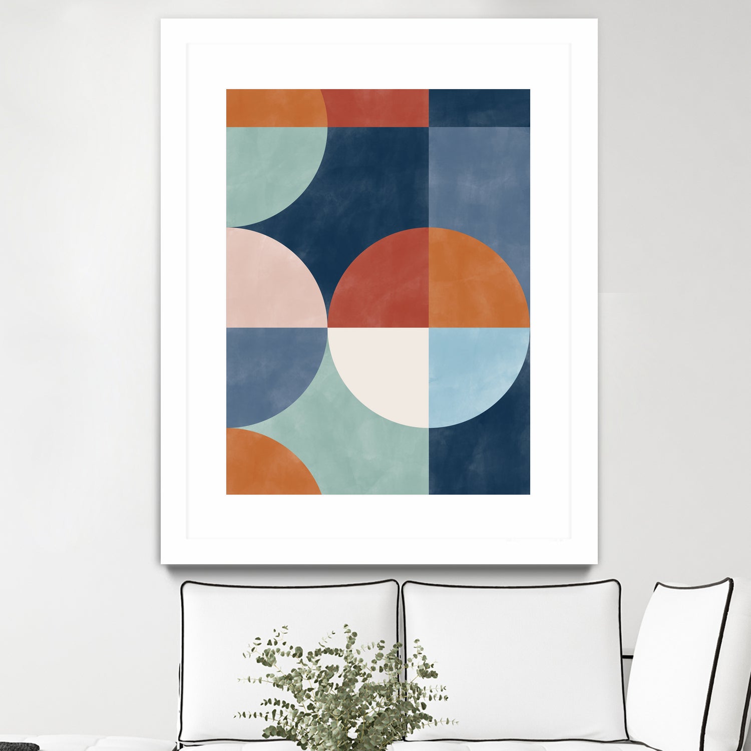 Geometric Shapes With Bold Circles by Elena Ristova on GIANT ART - abstract abstract