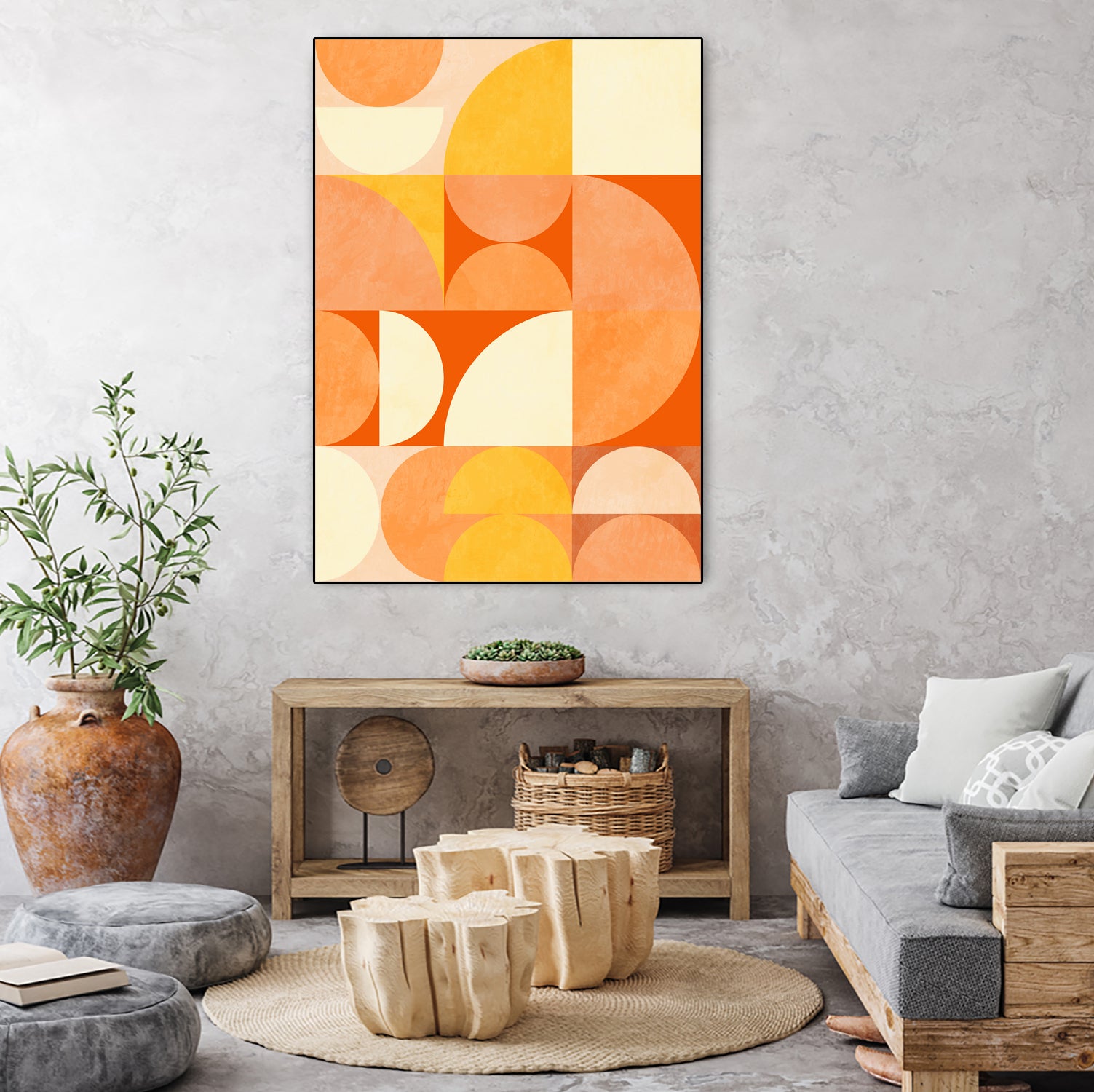Spring Mid Rhapsody Orange 3 by Ana Rut Bre on GIANT ART - abstract abstract
