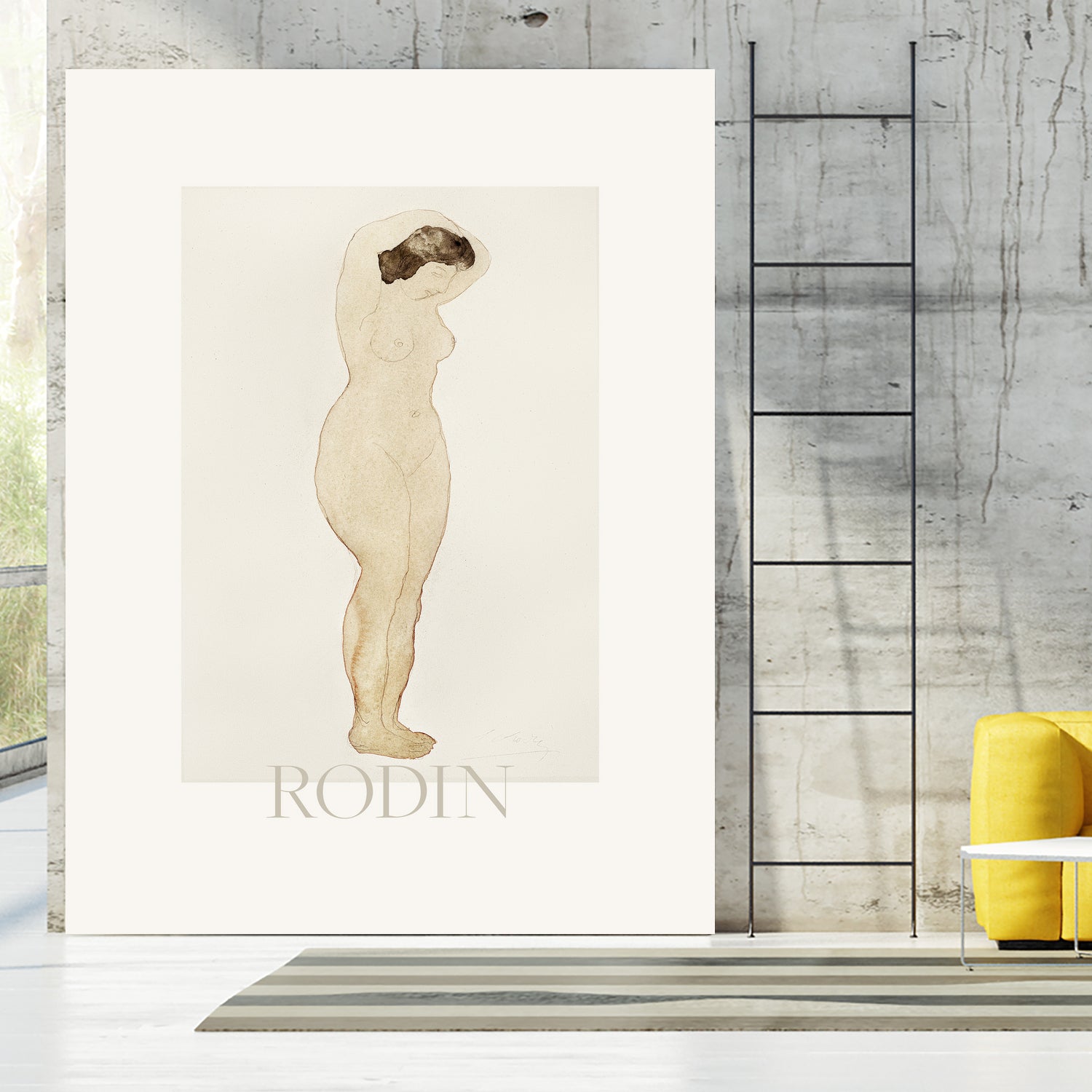 Nude by Standing With Hands On Head Auguste on GIANT ART - rodin auguste rodin rodin
