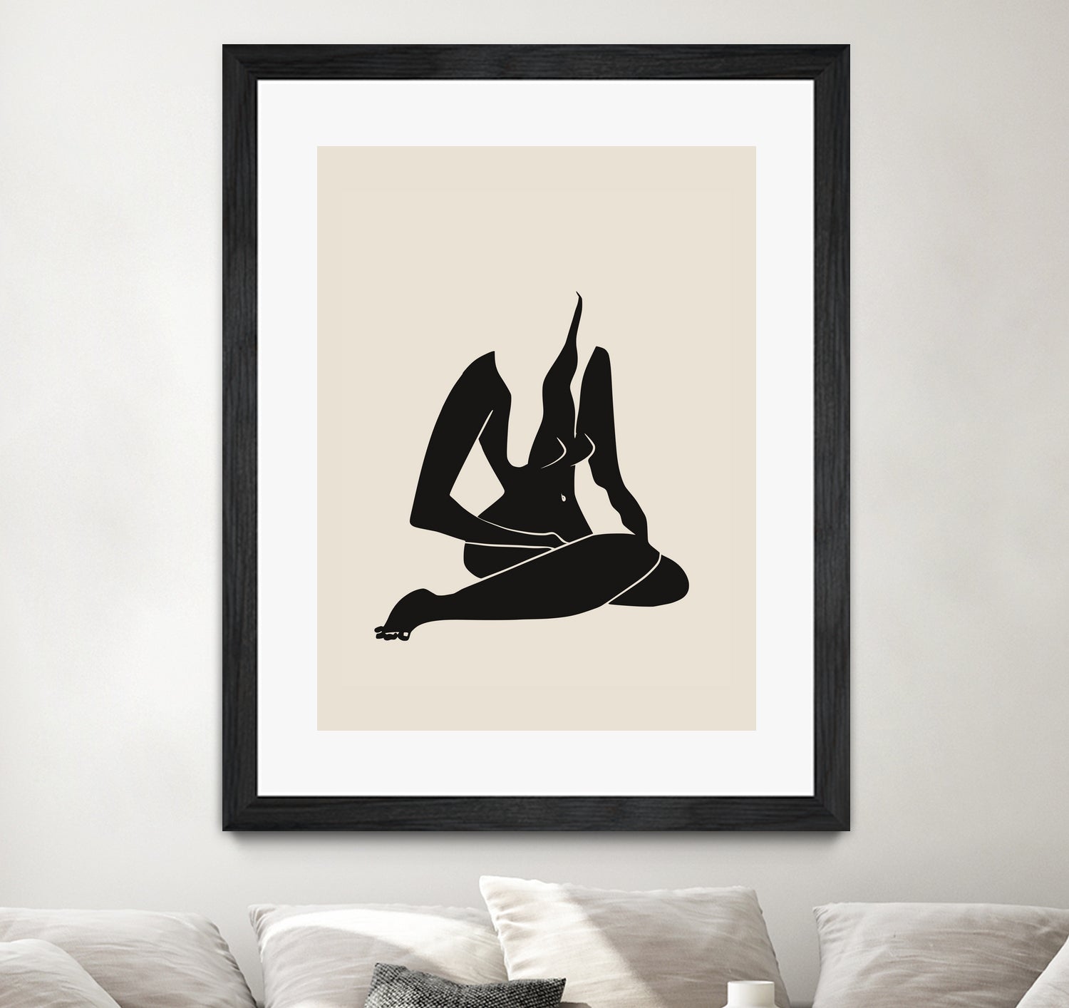 Long Hair Nude In Black by Little Dean on GIANT ART - 7200 illustration