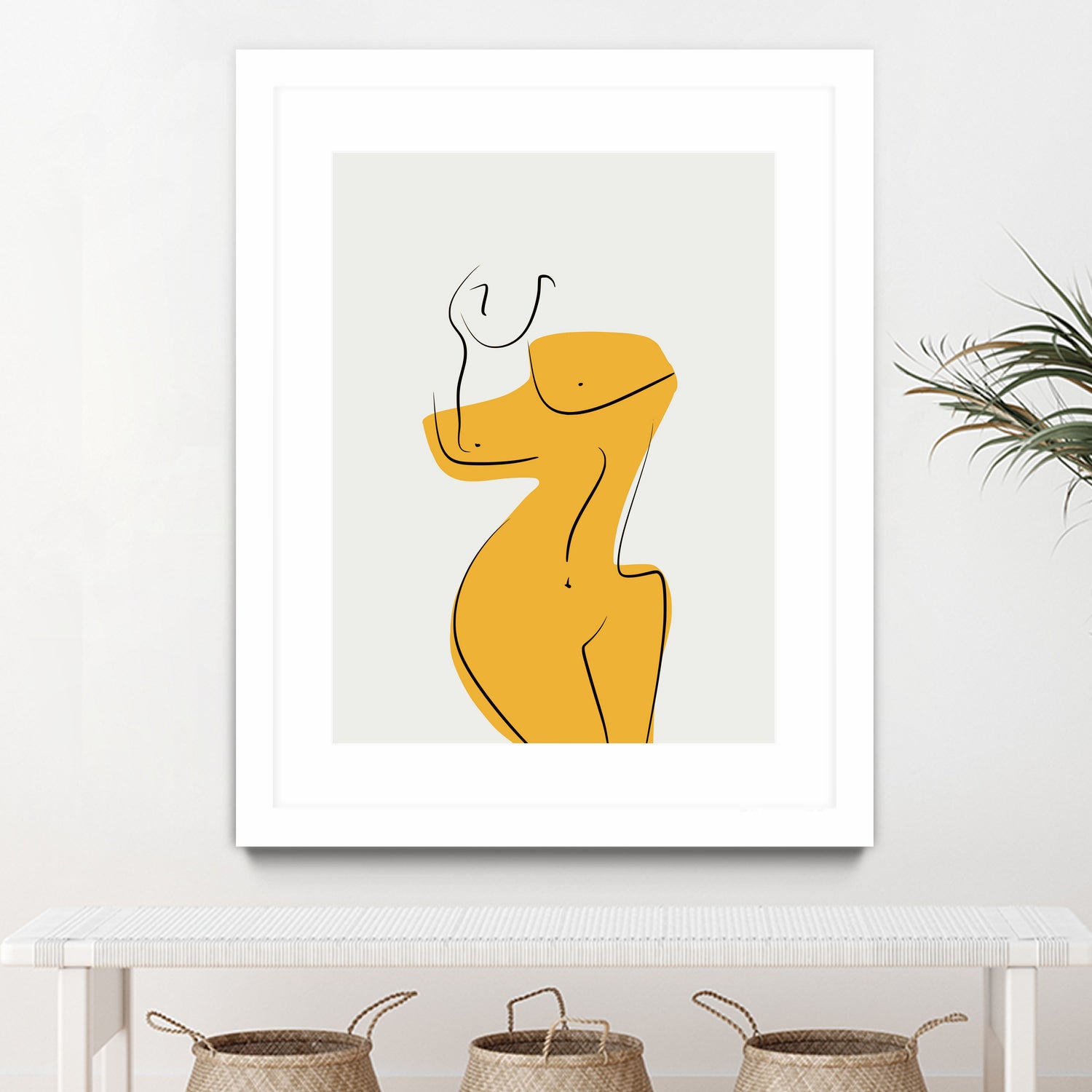 Elegant Female Nude Silhouette by Little Dean on GIANT ART - line art minimalist art