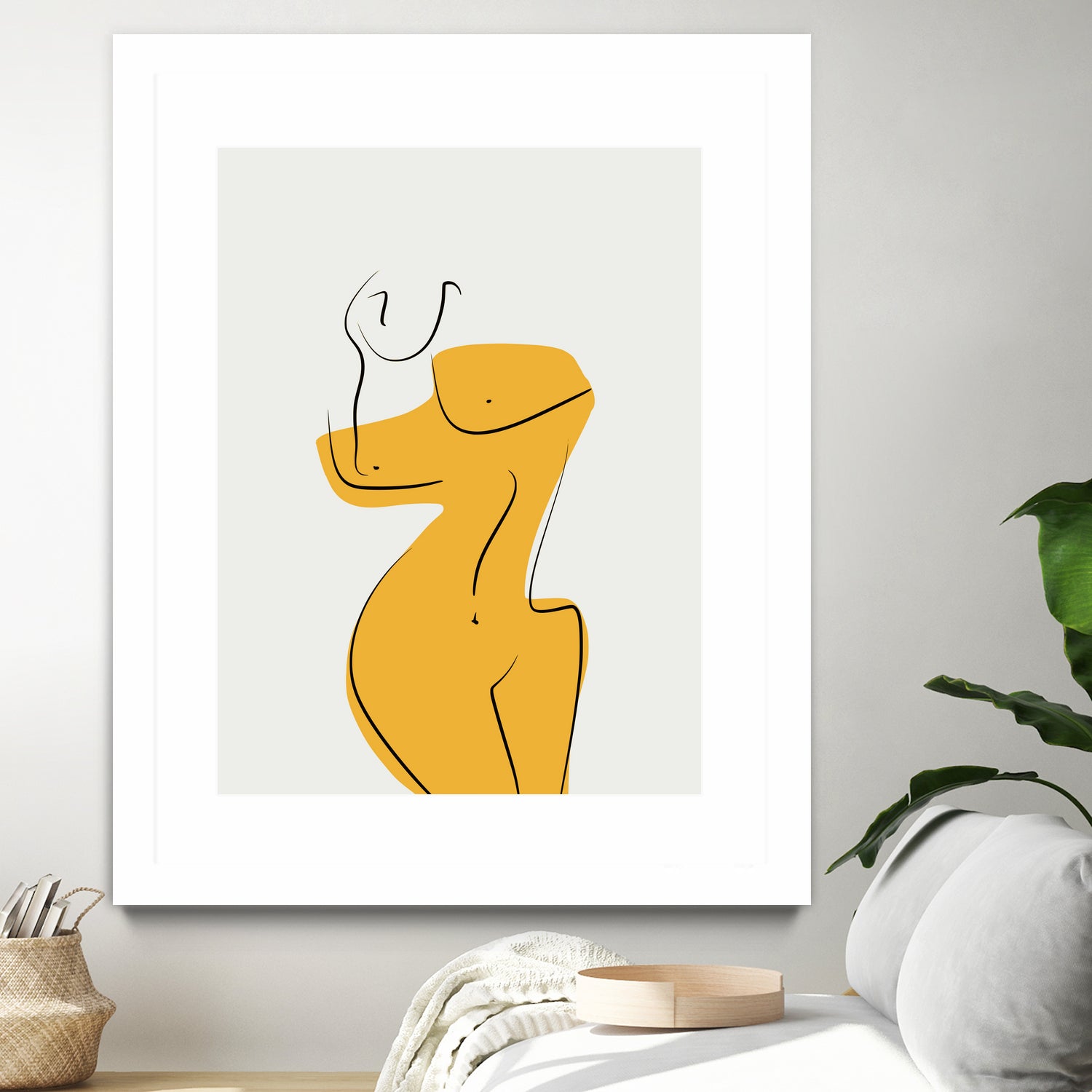 Elegant Female Nude Silhouette by Little Dean on GIANT ART - line art minimalist art