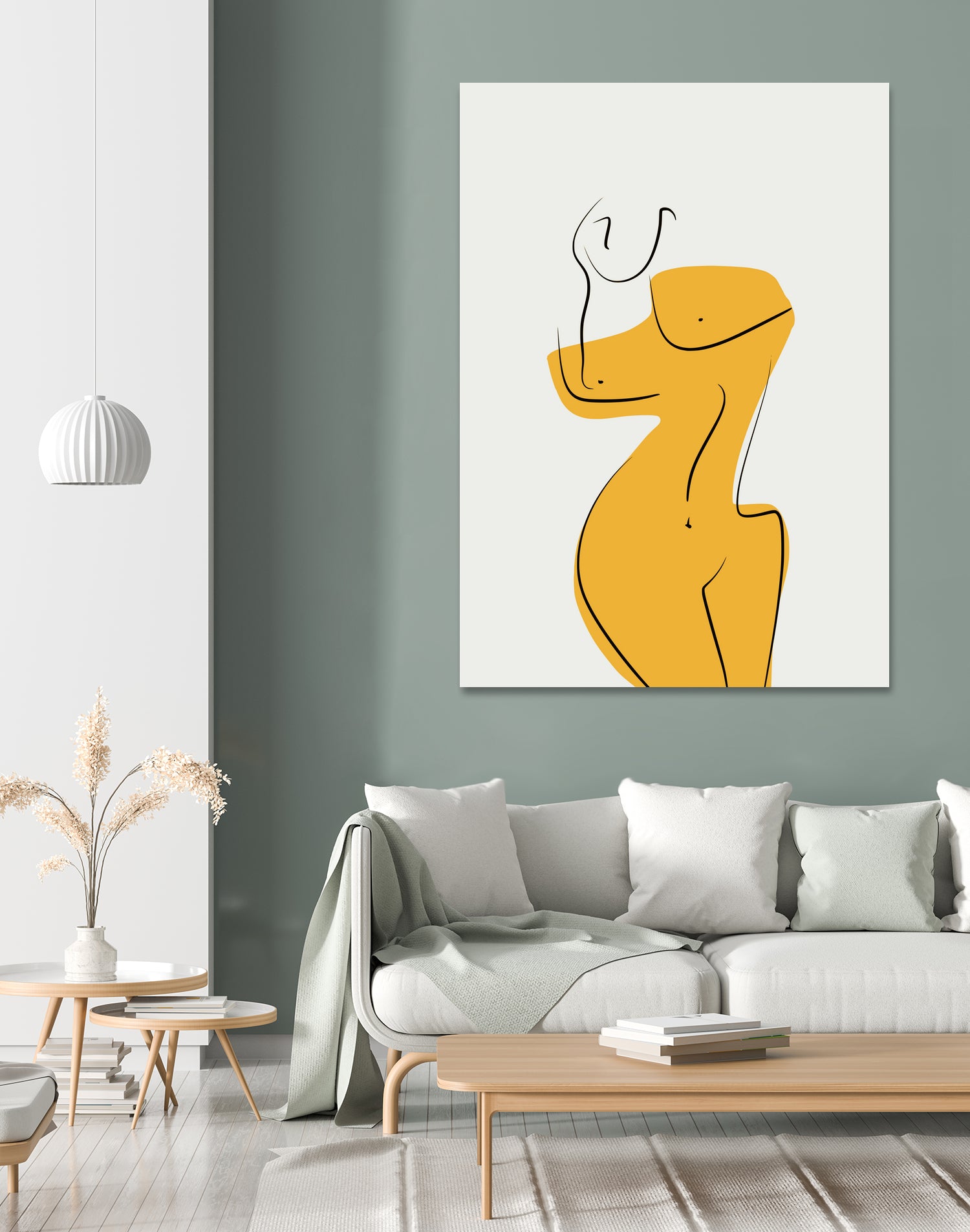 Elegant Female Nude Silhouette by Little Dean on GIANT ART - line art minimalist art