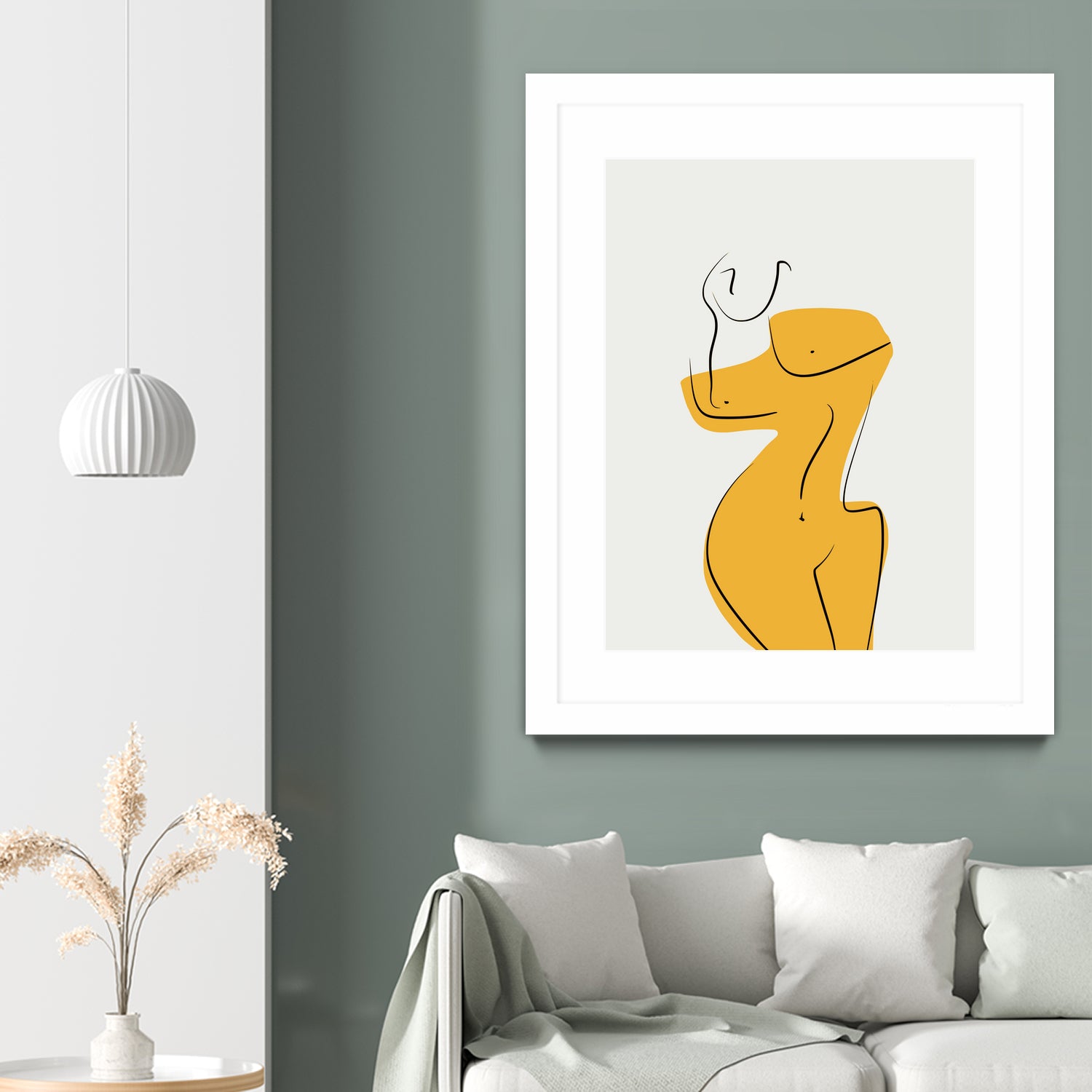 Elegant Female Nude Silhouette by Little Dean on GIANT ART - line art minimalist art