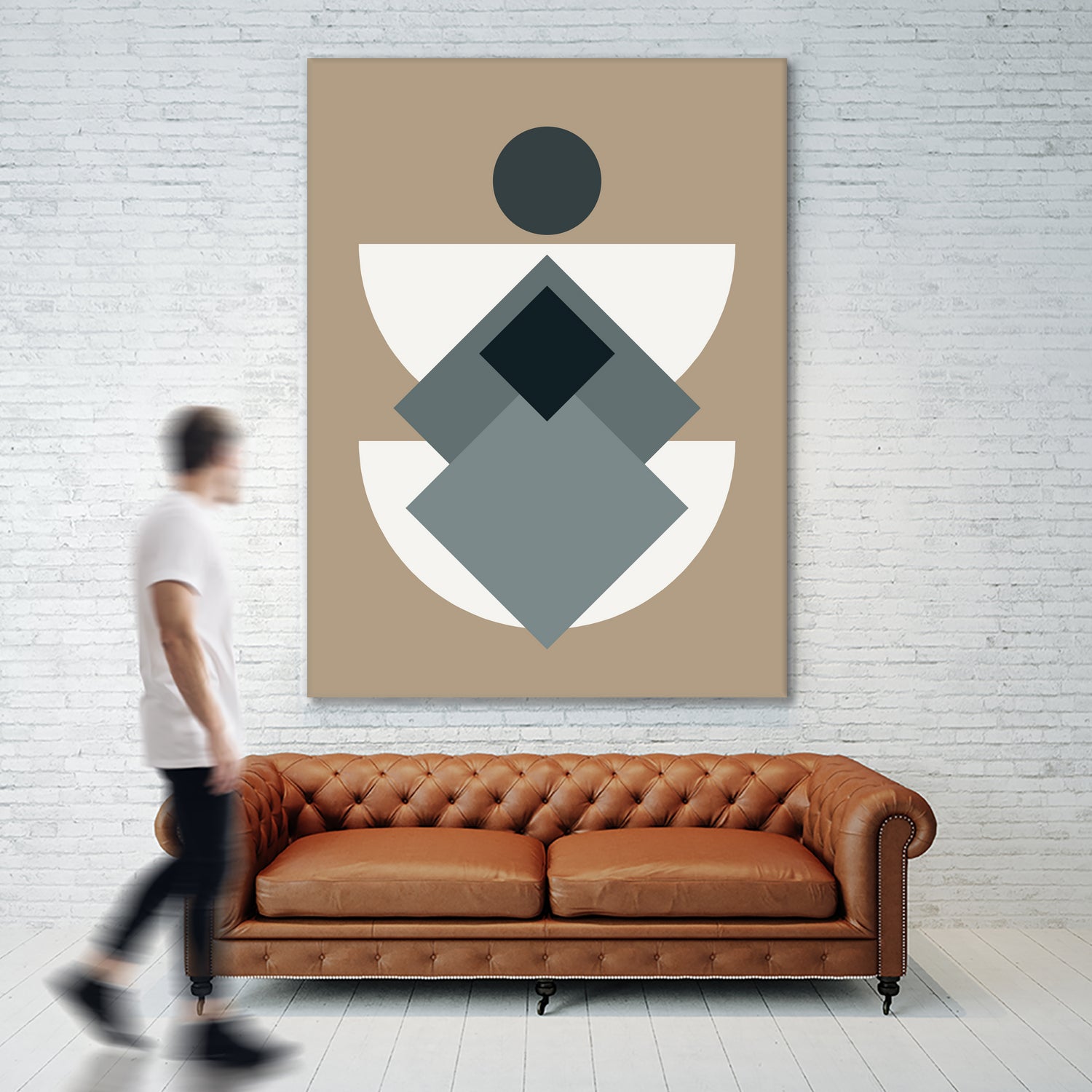 Mid Century In Greys by Little Dean on GIANT ART - abstract abstract