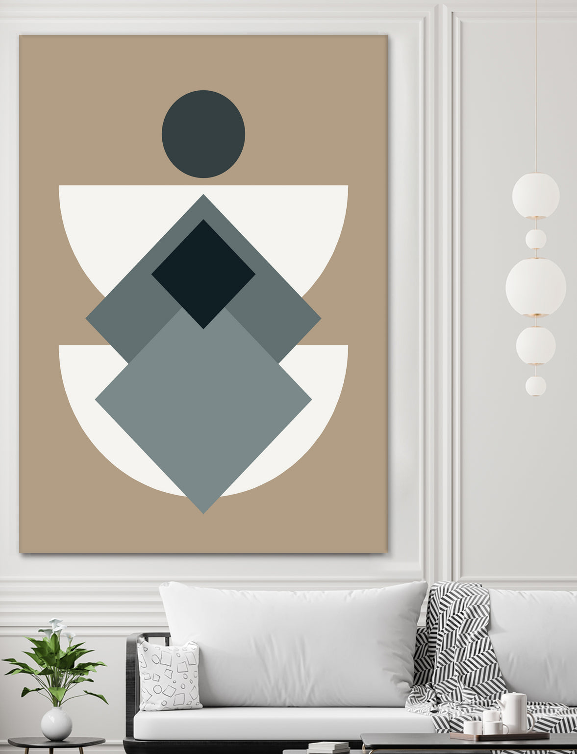Mid Century In Greys by Little Dean on GIANT ART - abstract abstract