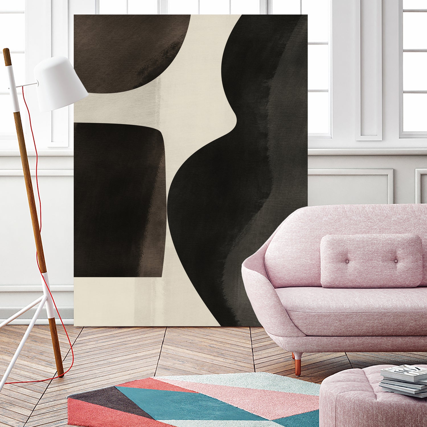 Black Abstract Collage by Little on GIANT ART - illustration beige