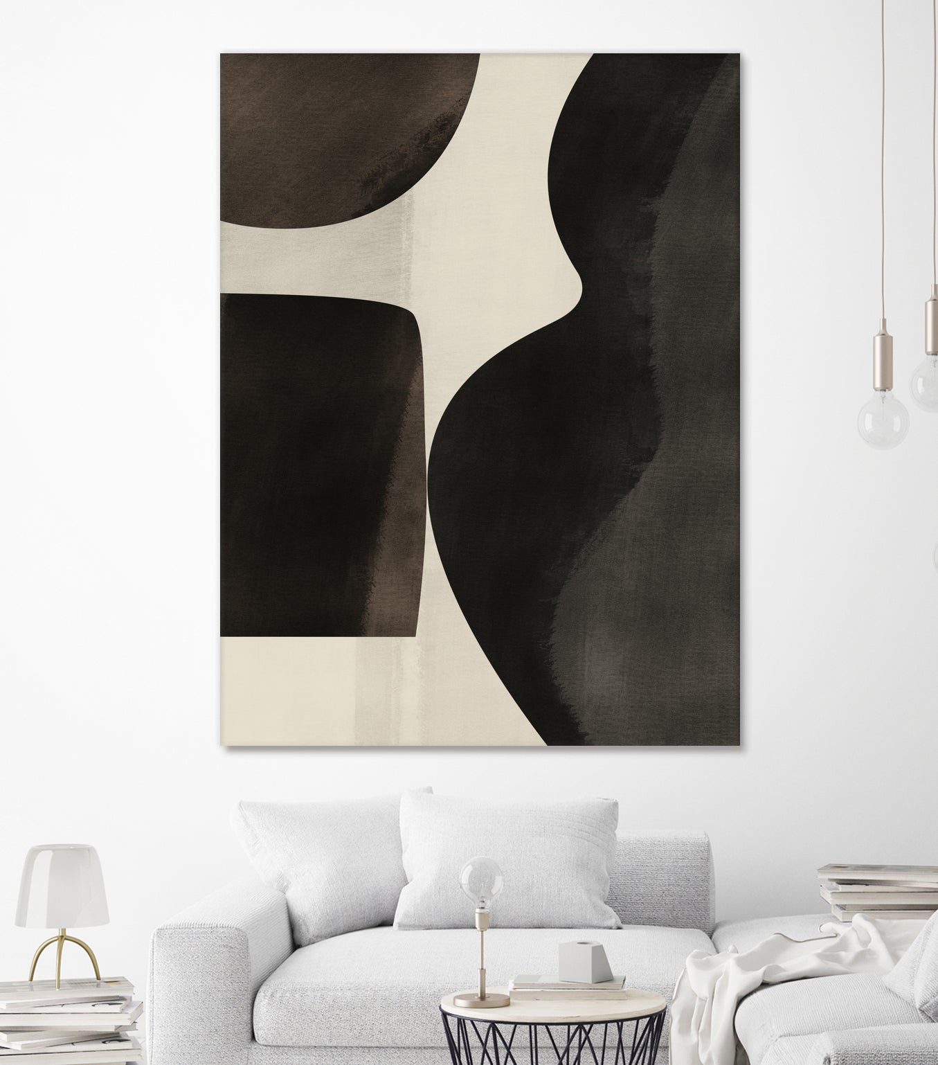 Black Abstract Collage by Little on GIANT ART - illustration beige