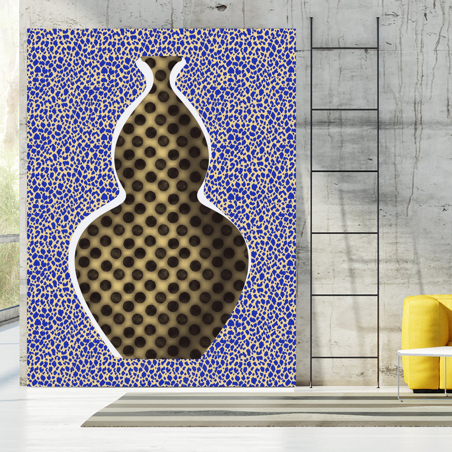 Polka Dot Vase by Little on GIANT ART - illustration vase