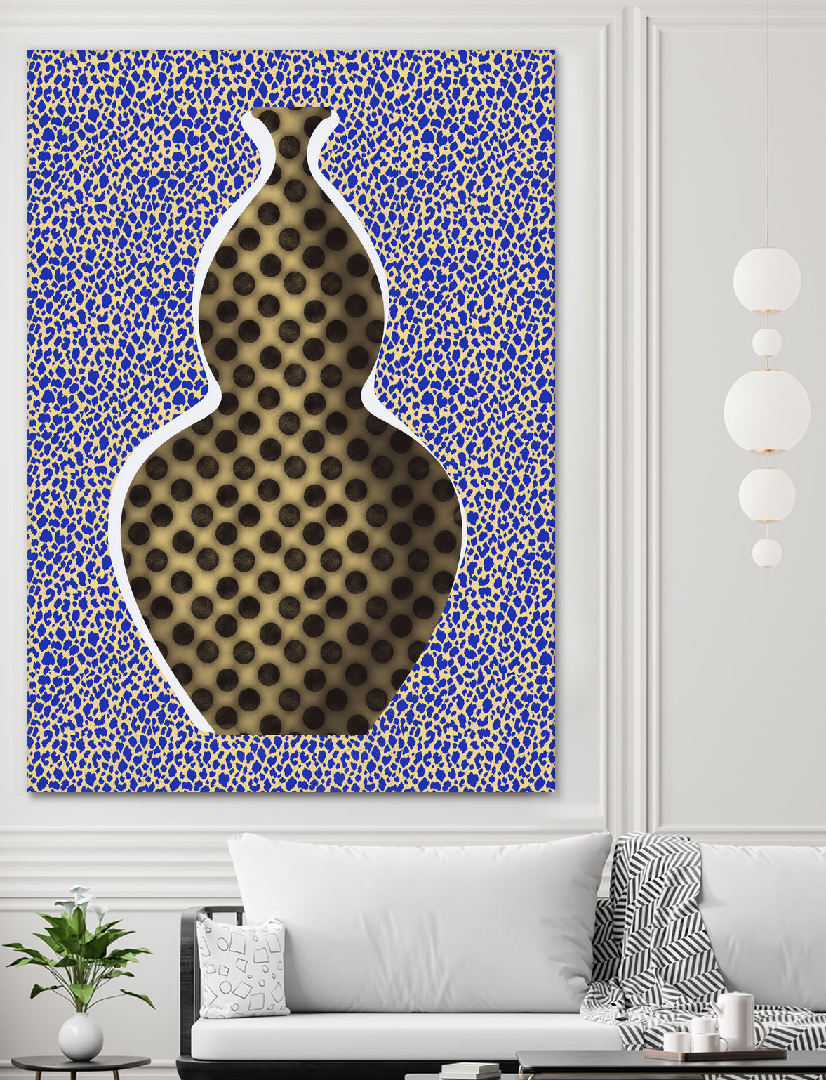 Polka Dot Vase by Little on GIANT ART - illustration vase