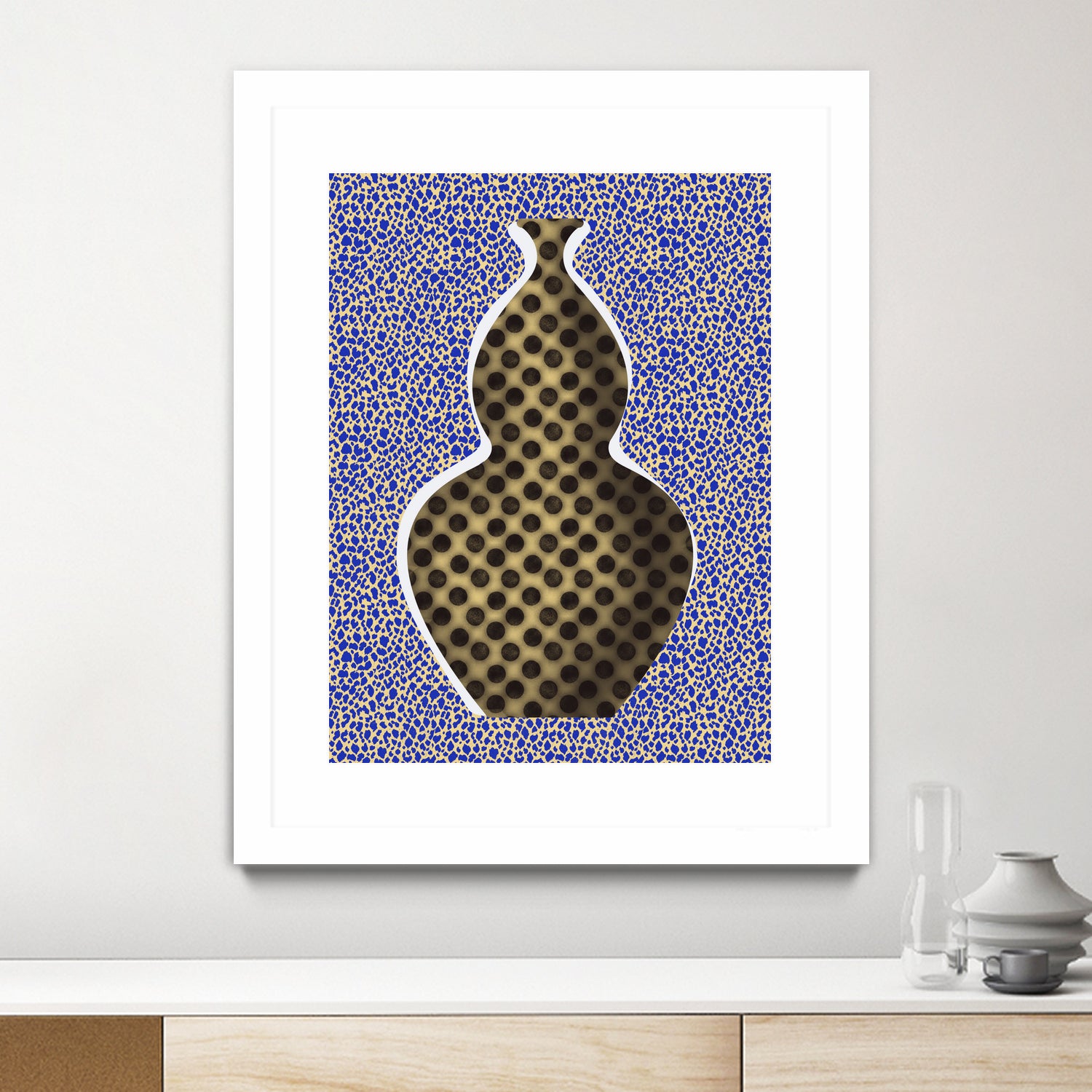 Polka Dot Vase by Little on GIANT ART - illustration vase