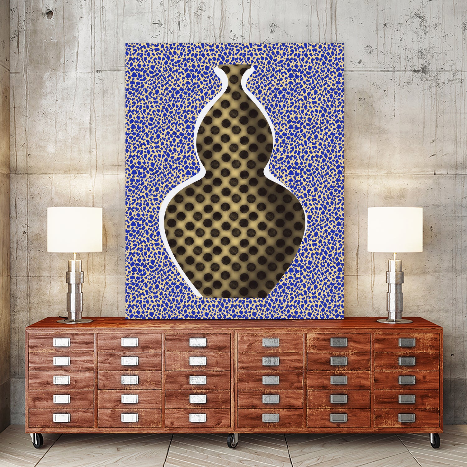 Polka Dot Vase by Little on GIANT ART - illustration vase