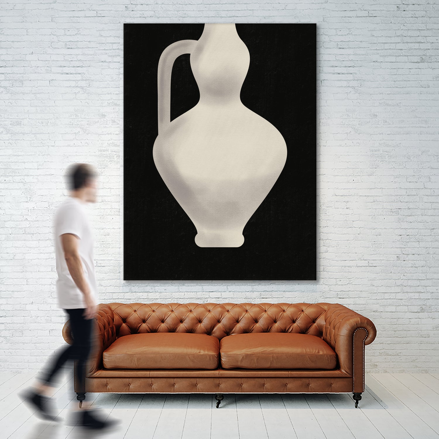 Vintage White Vase by Little on GIANT ART - illustration little dean