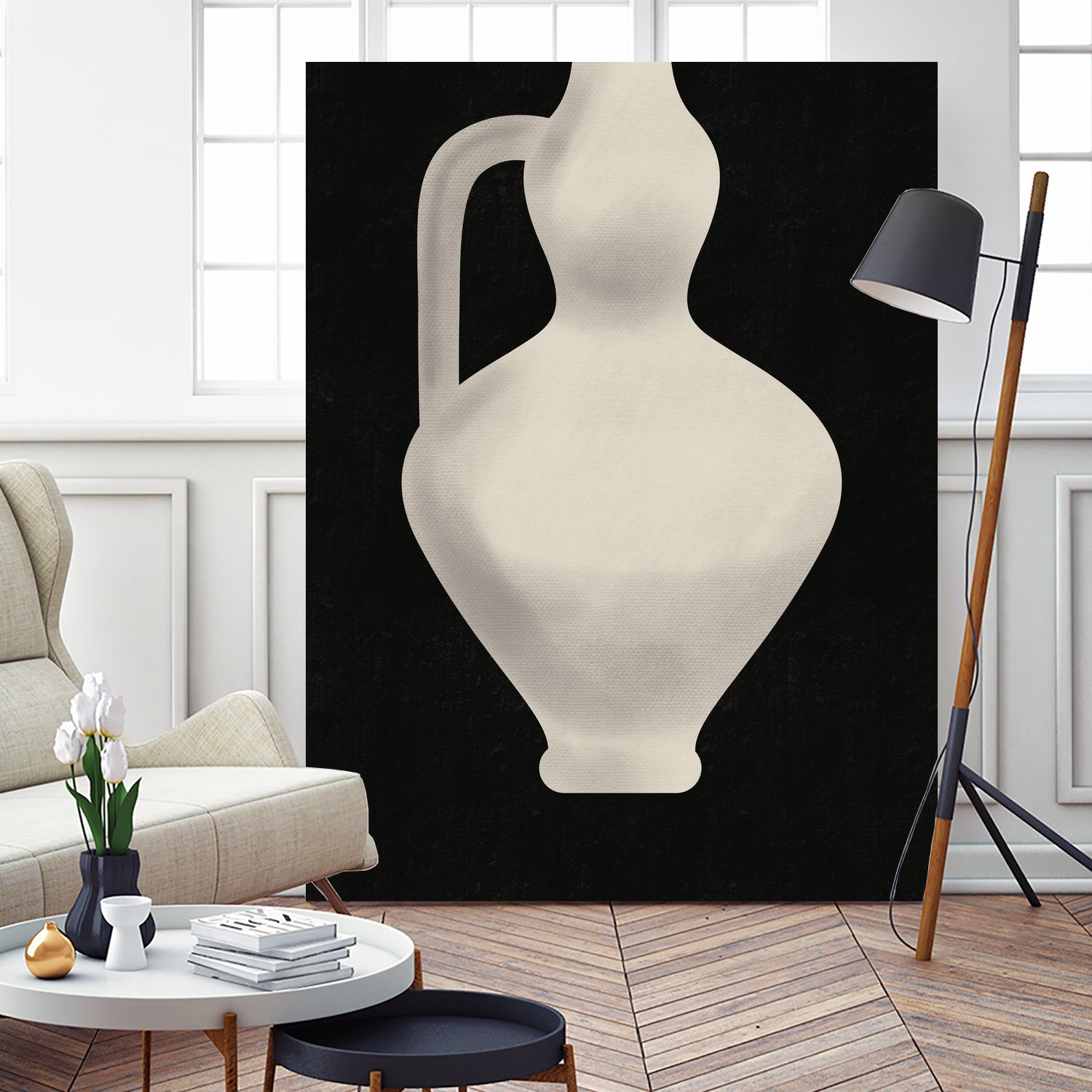 Vintage White Vase by Little on GIANT ART - illustration little dean