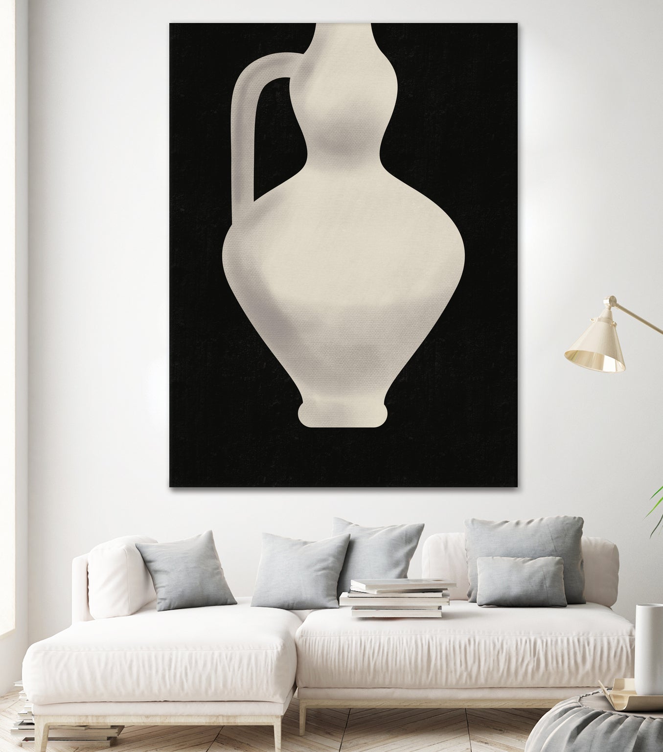 Vintage White Vase by Little on GIANT ART - illustration little dean